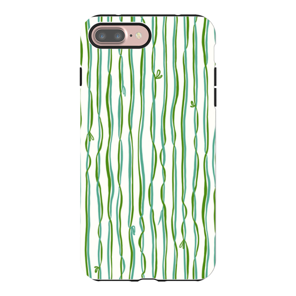 iPhone Tough Case - Ribbons blue and green By Katherine Quinn