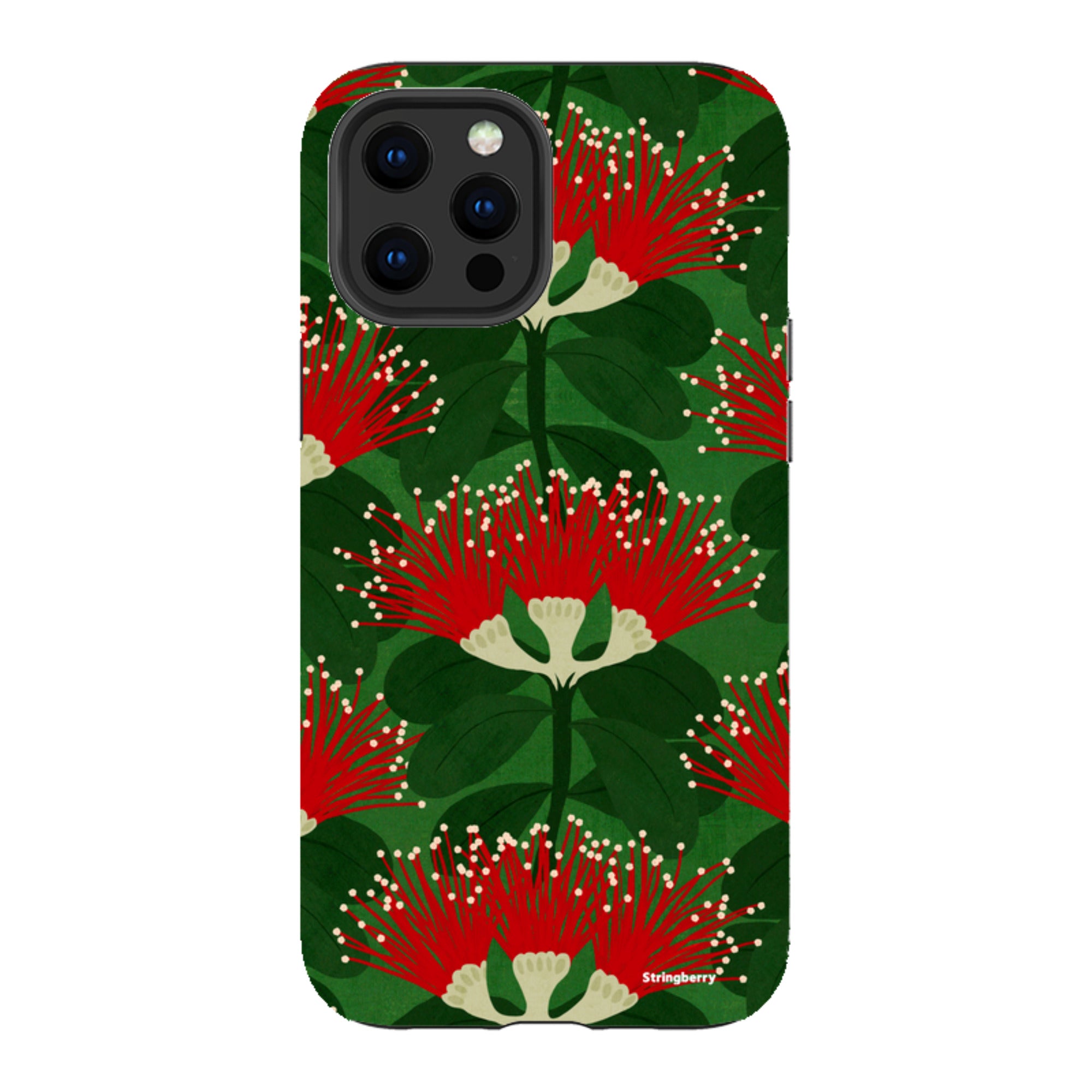 iPhone Tough Case - Pohutukawa Green And Red By Katherine Quinn