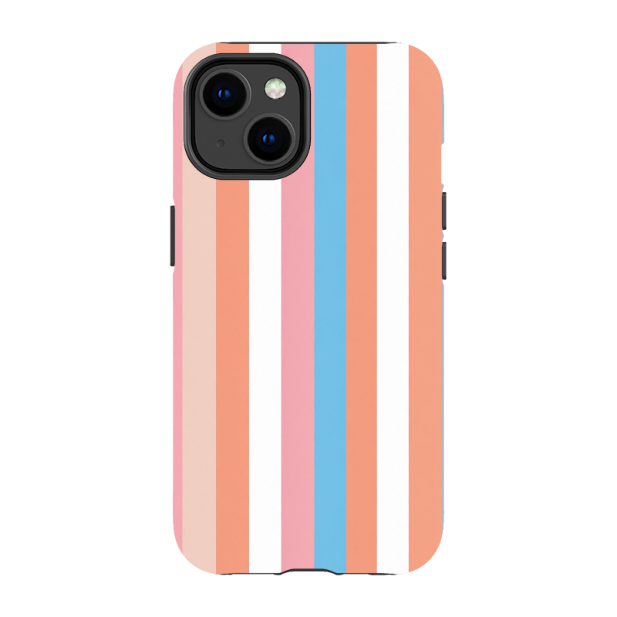iPhone Tough Case - Coral Pink Stripe