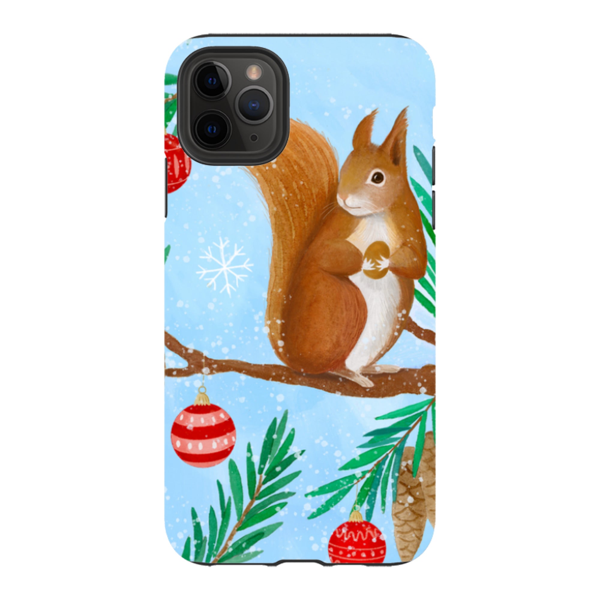 iPhone Tough Case - Winter Squirrel By Bex Parkin