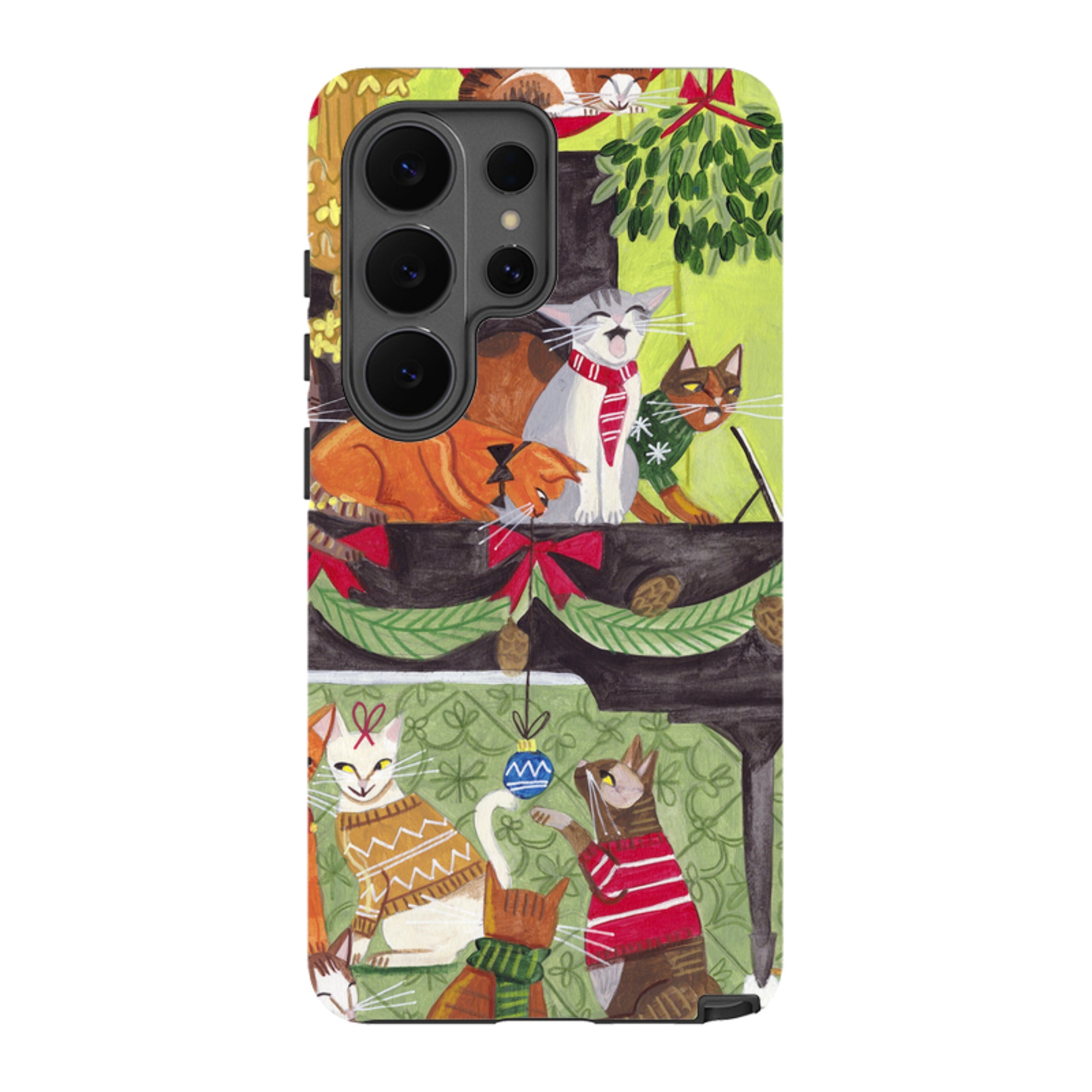 Samsung Tough Case - Christmas cats II By Caroline Bonne Muller
