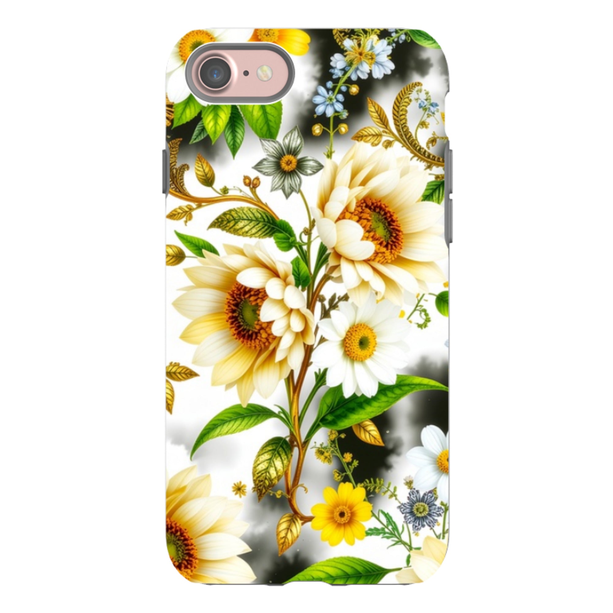 iPhone Case - Gold Flowers