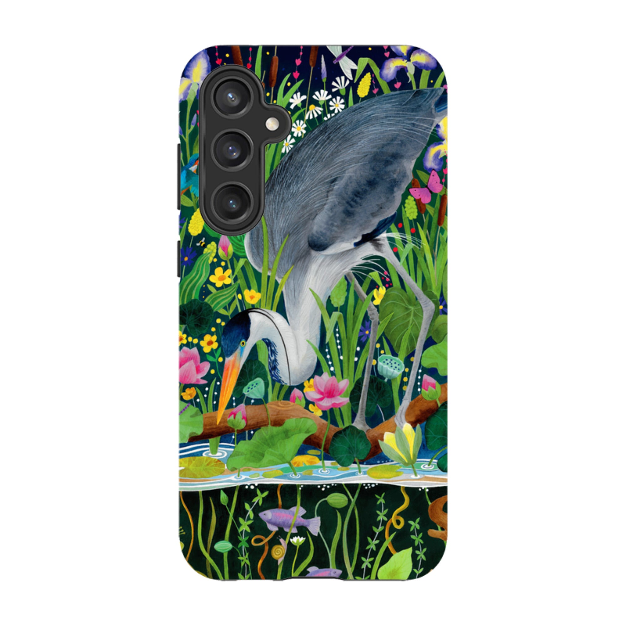Samsung Tough Case - Heron Fishing By Bex Parkin