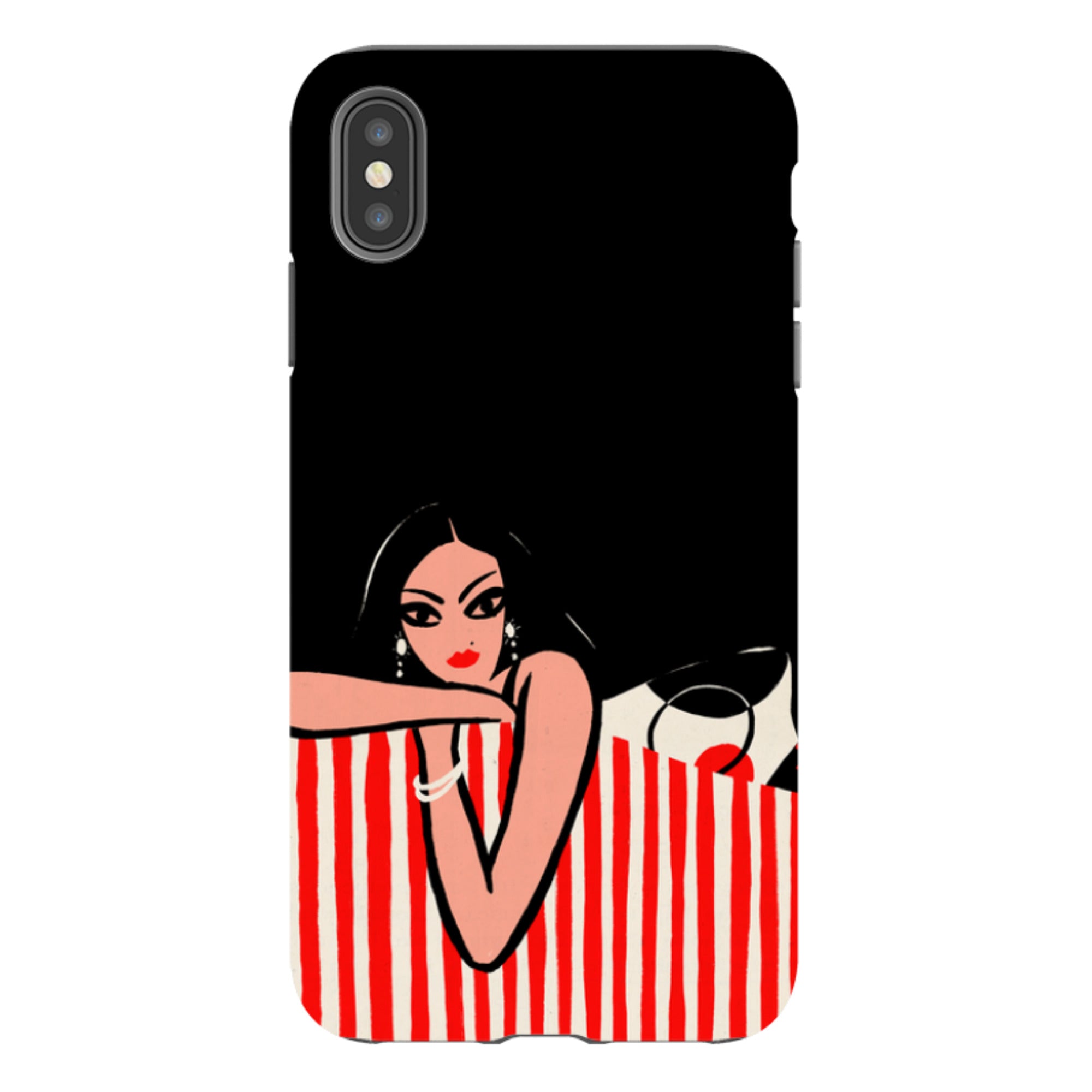 iPhone Tough Case - Red Stripe Sofa