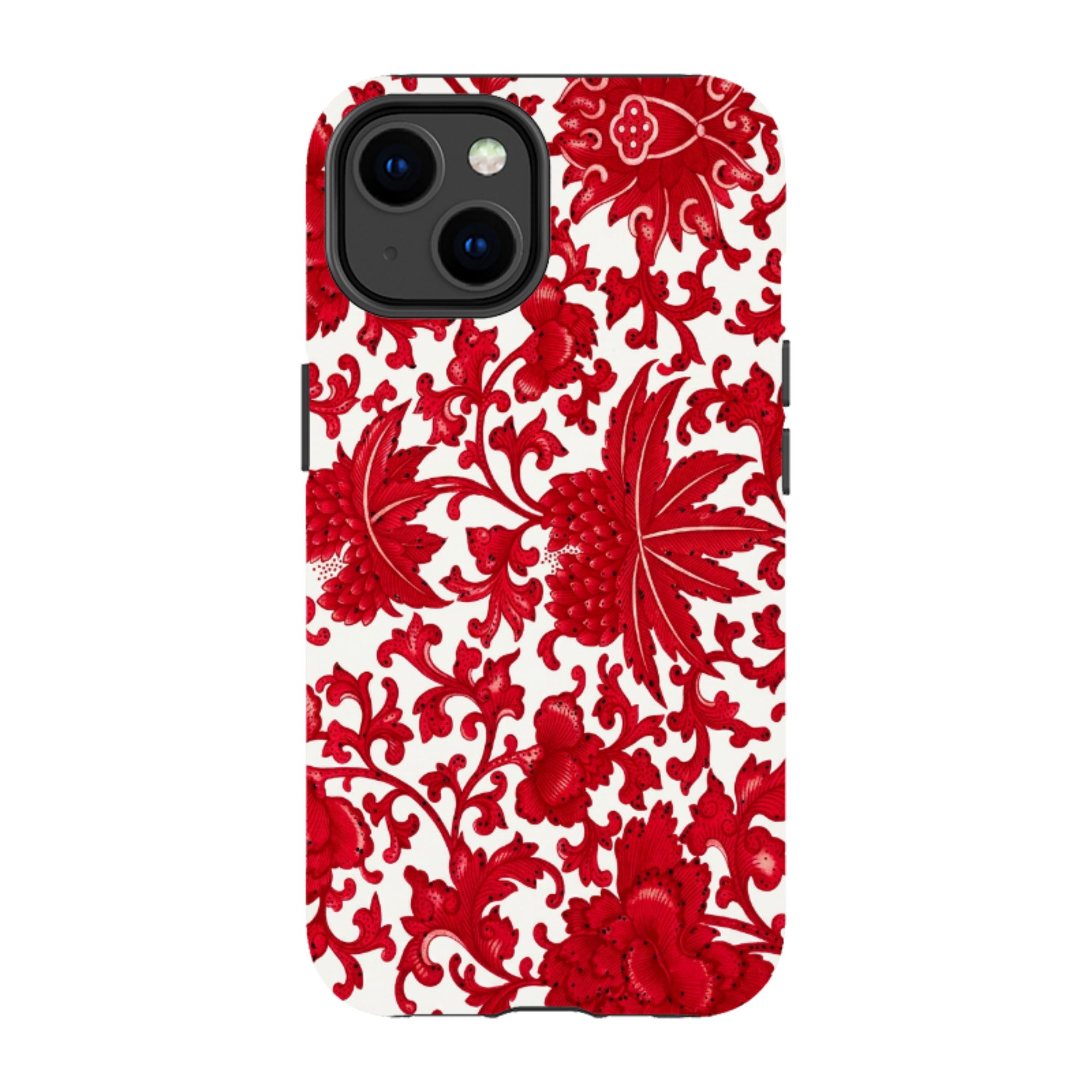 iPhone Tough Case - Red Chinoiserie Floral