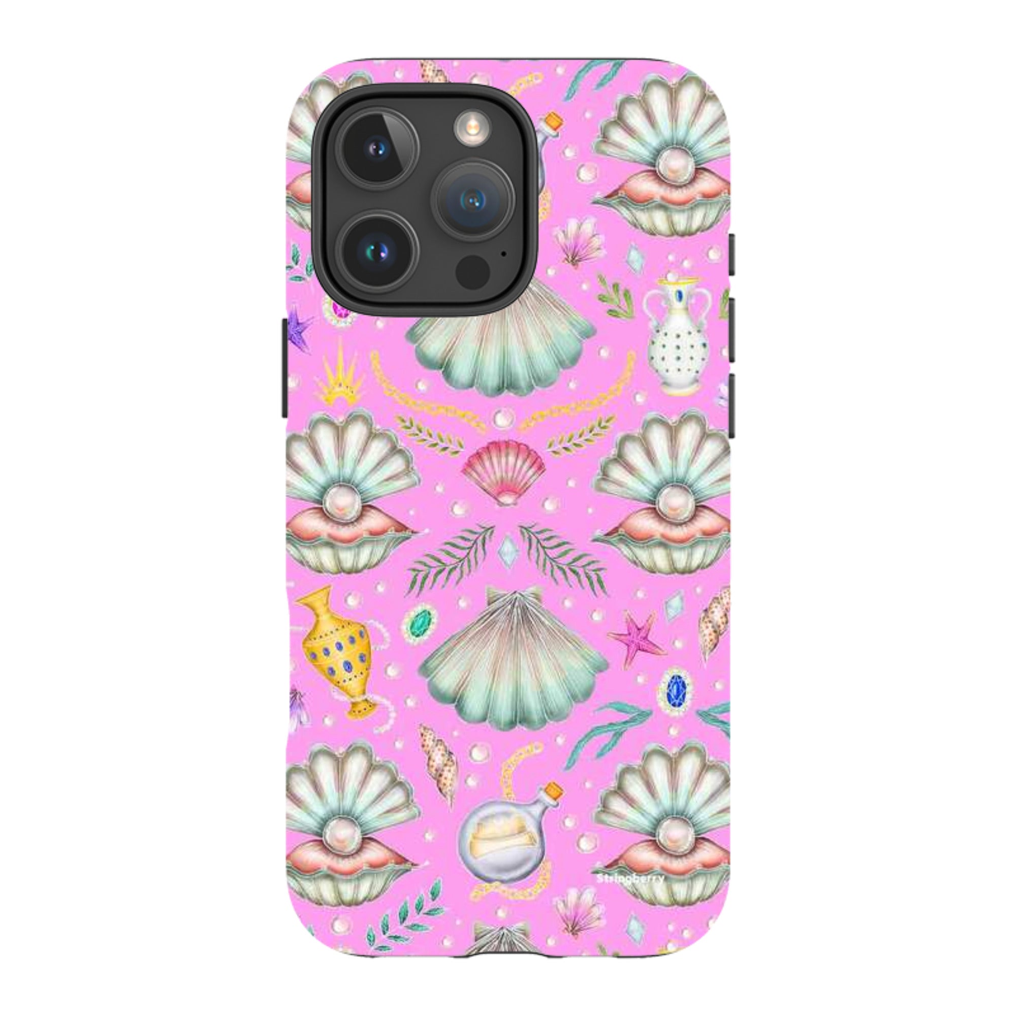 iPhone MagSafe Tough Case - Pearls Fantasy Candy Pink By Catherine Rowe