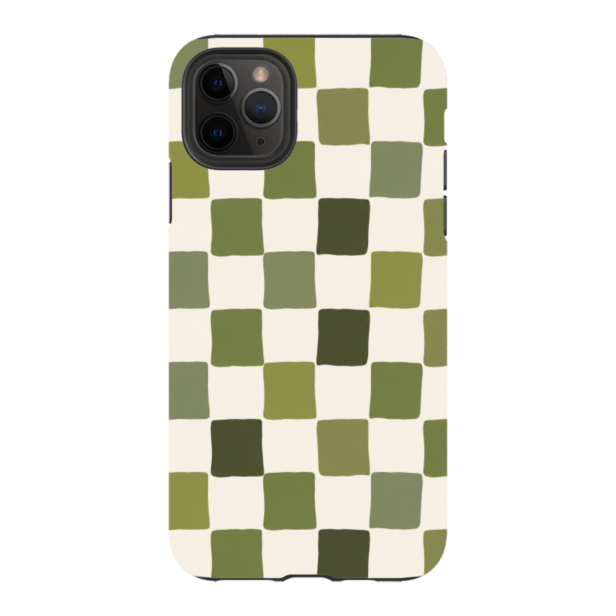 iPhone Tough Case - Green Checkerboard