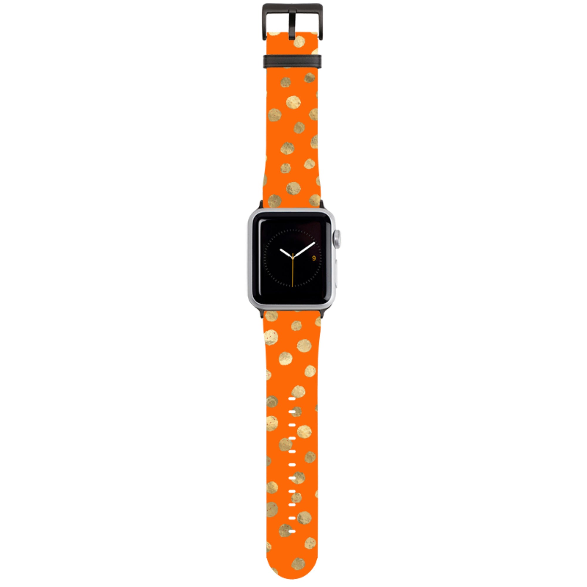 Orange and Gold Dots Apple Watch Strap