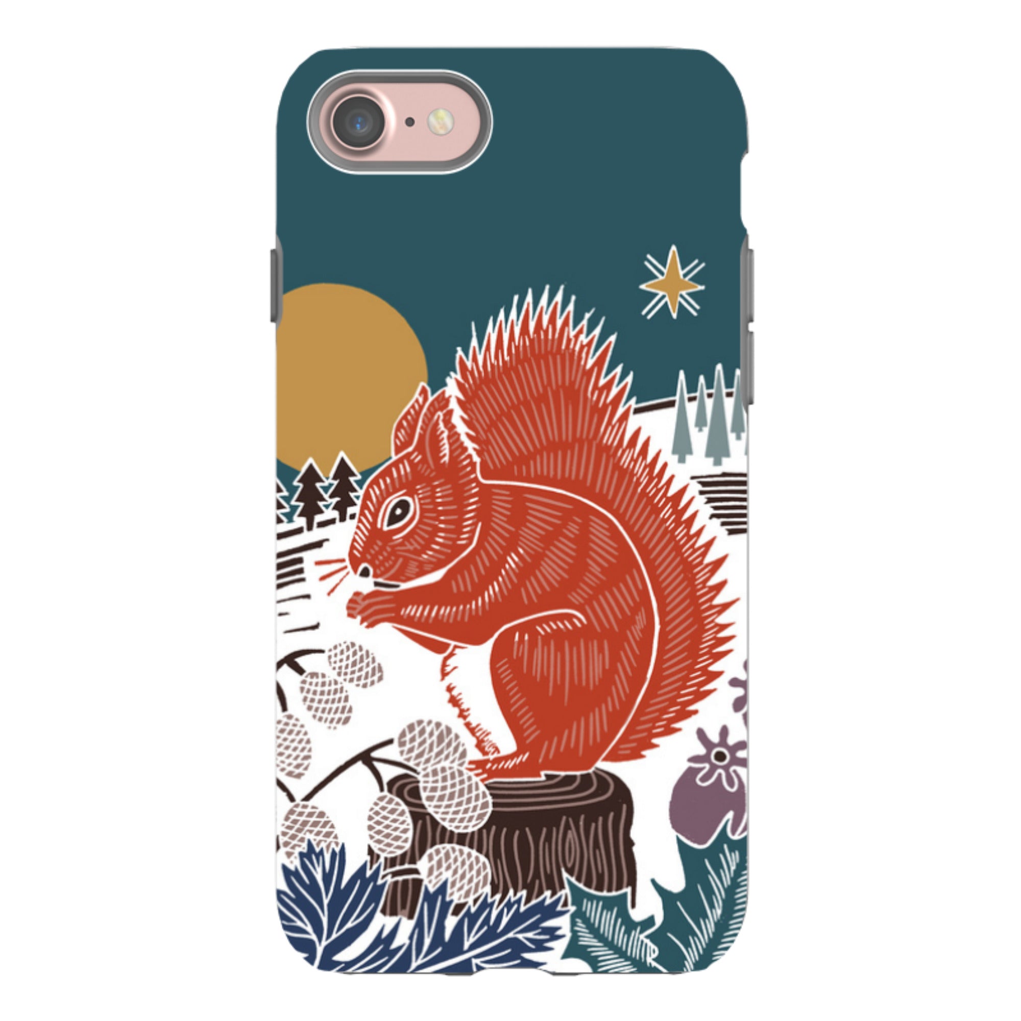 iPhone Tough Case - Winter Squirrel By Kate Heiss