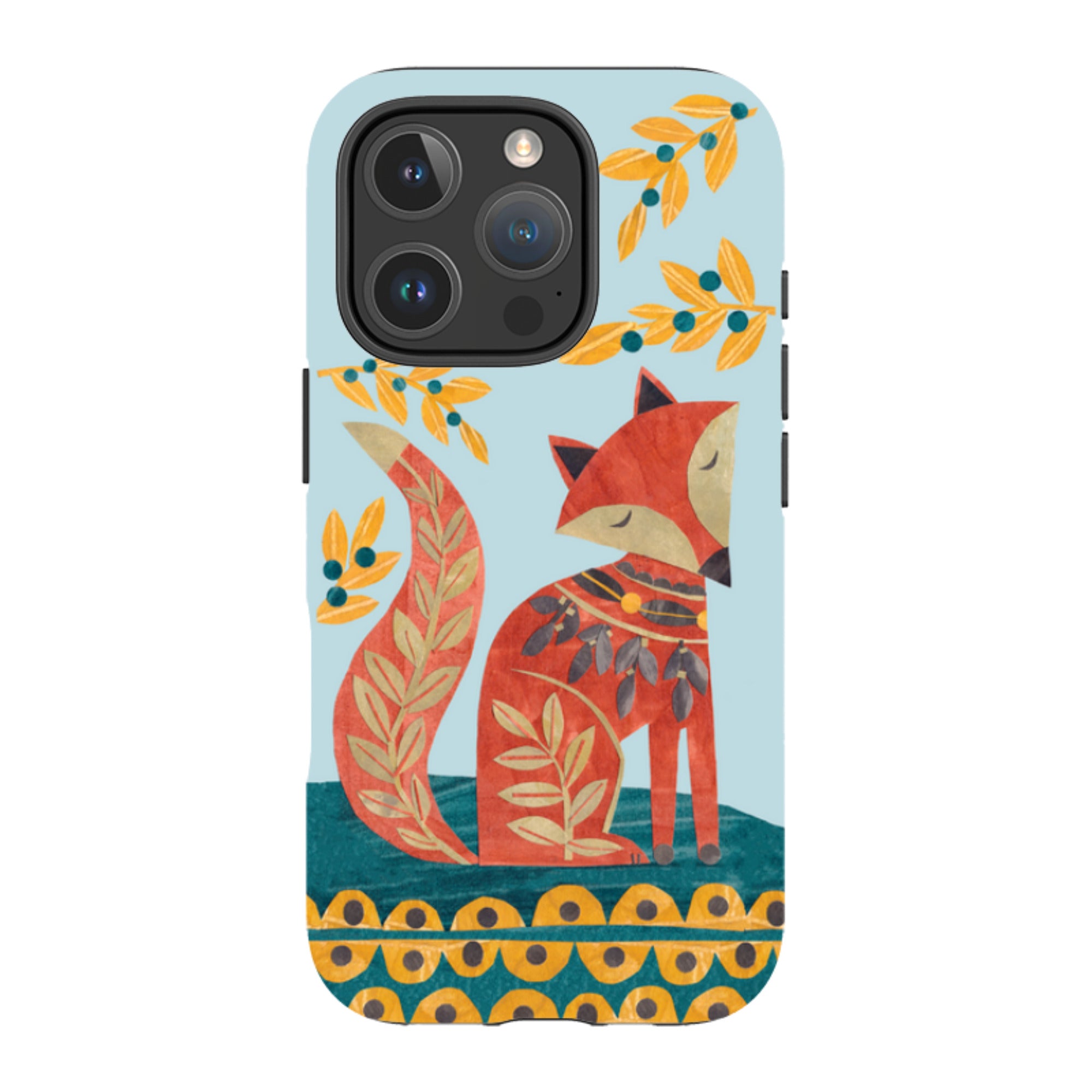 iPhone Tough Case - Folk Foxie By Tracey English