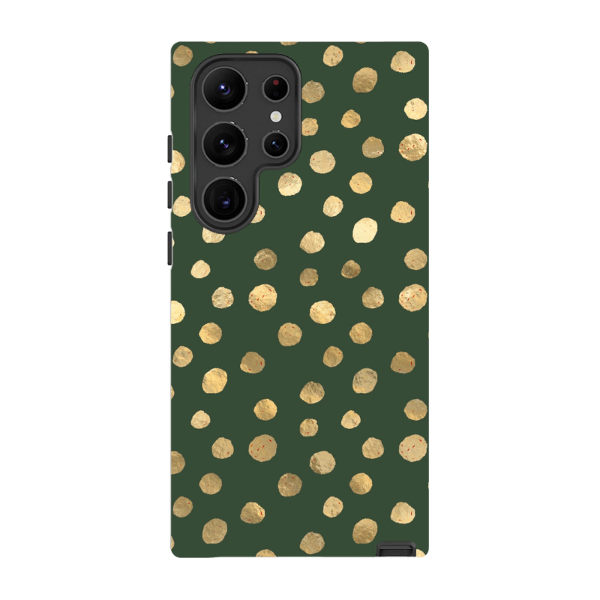 Samsung Tough Case - Green and Gold Dots