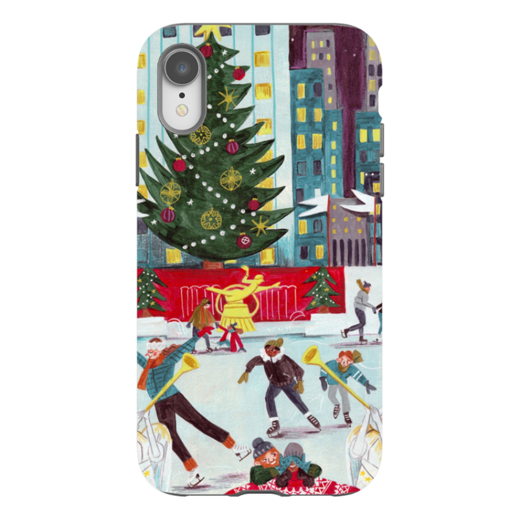 iPhone Tough Case - Xmas In New York By Caroline Bonne Muller
