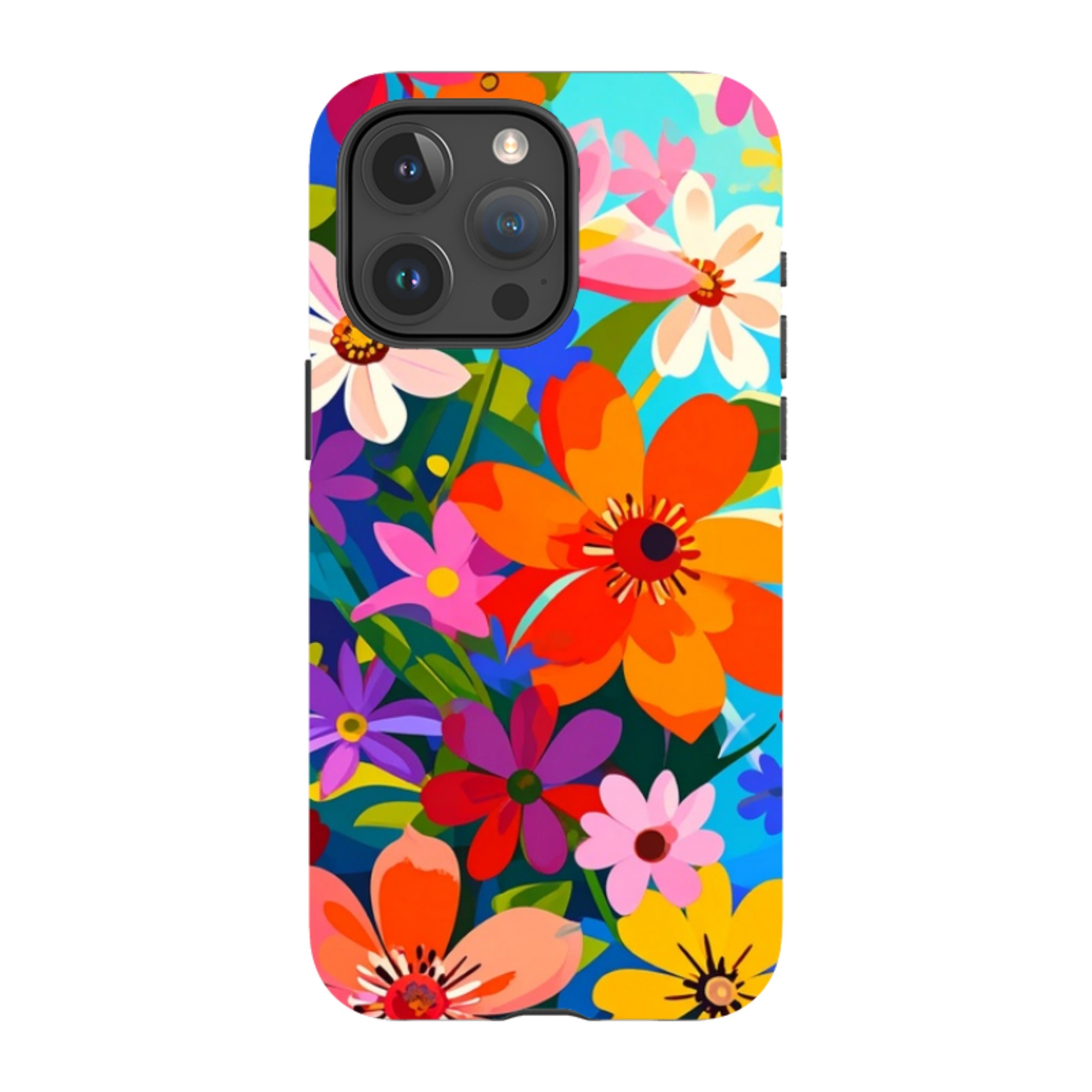 iPhone MagSafe Tough Case - Rainbow Floral