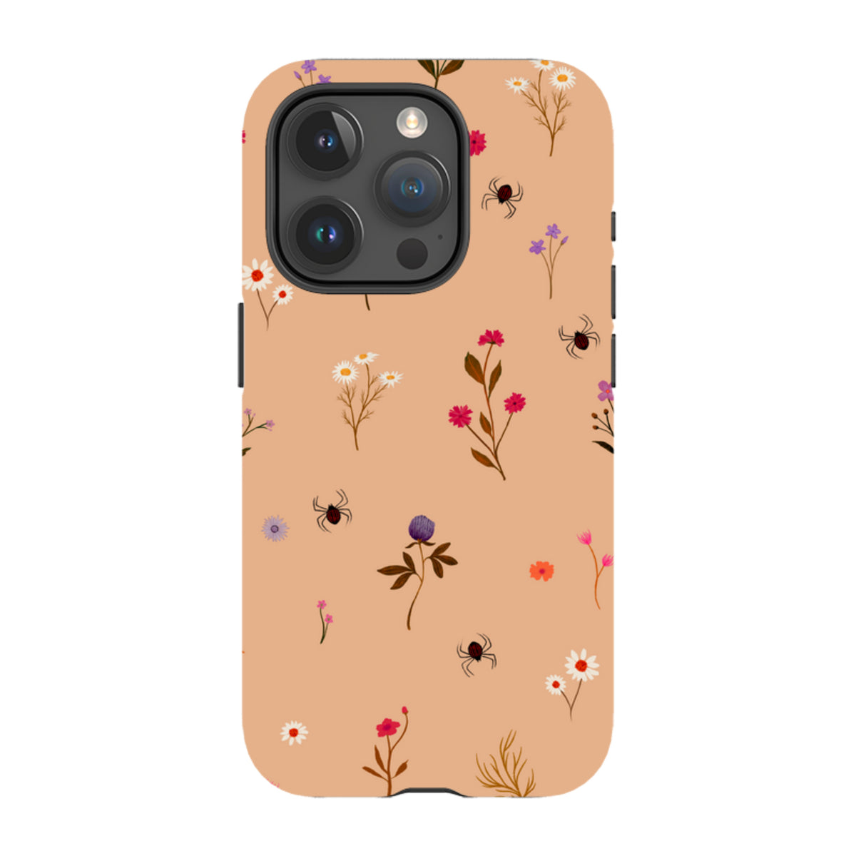 iPhone Tough Case - Florals and Spiders - Cider Clay By Katherine Quinn