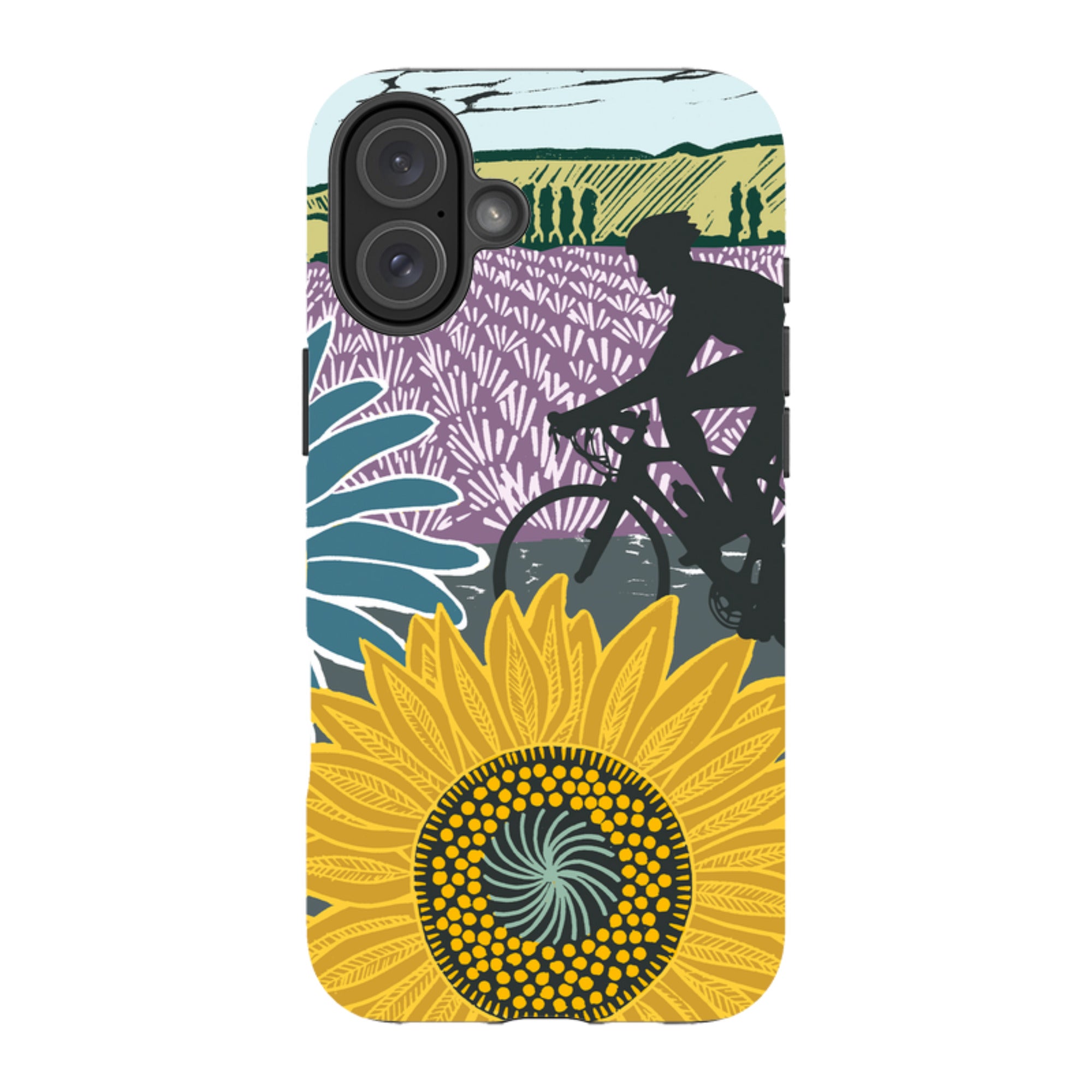 iPhone Tough Case - Bike And Sunflowers By Kate Heiss