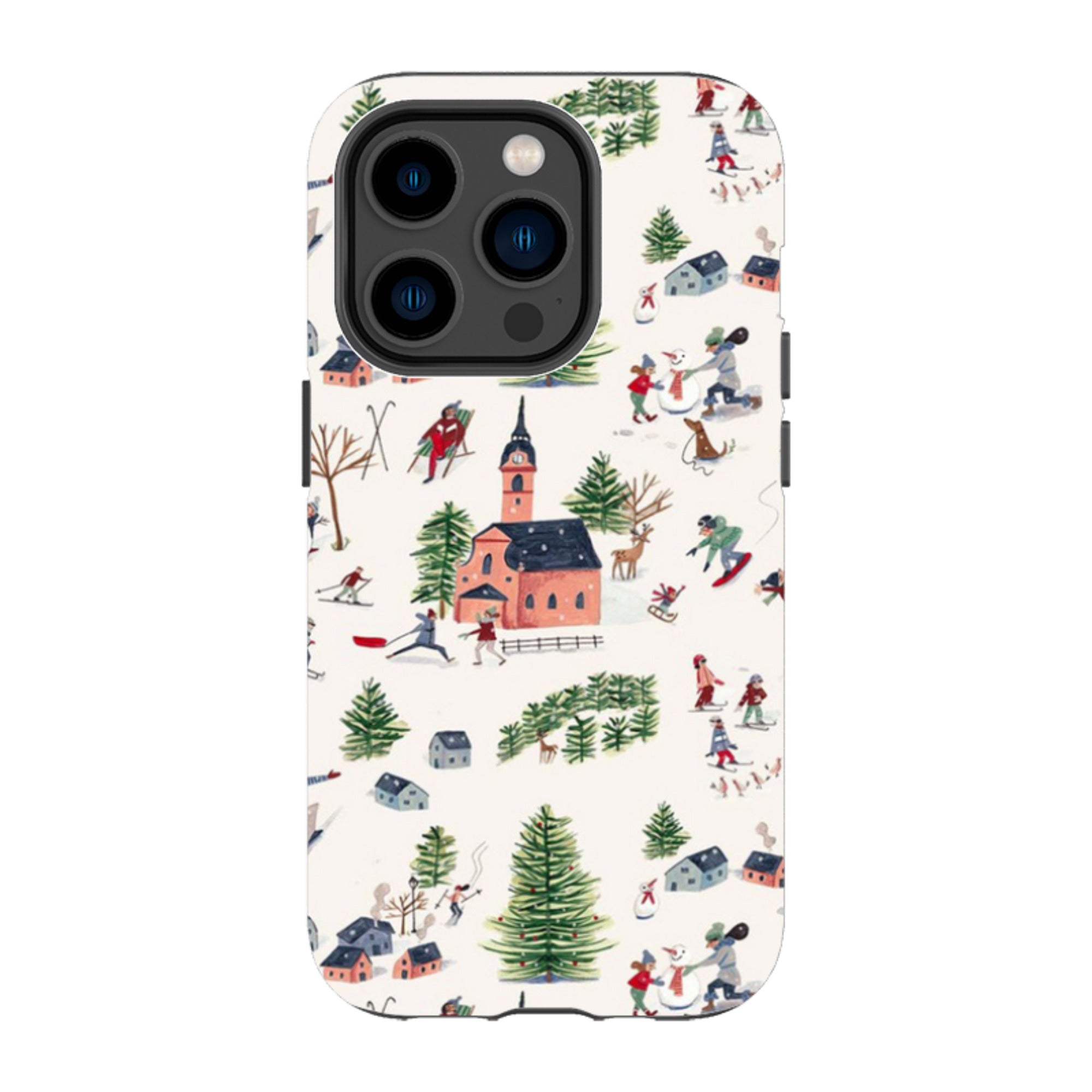 iPhone Tough Case - Skiing By Caroline Bonne Muller