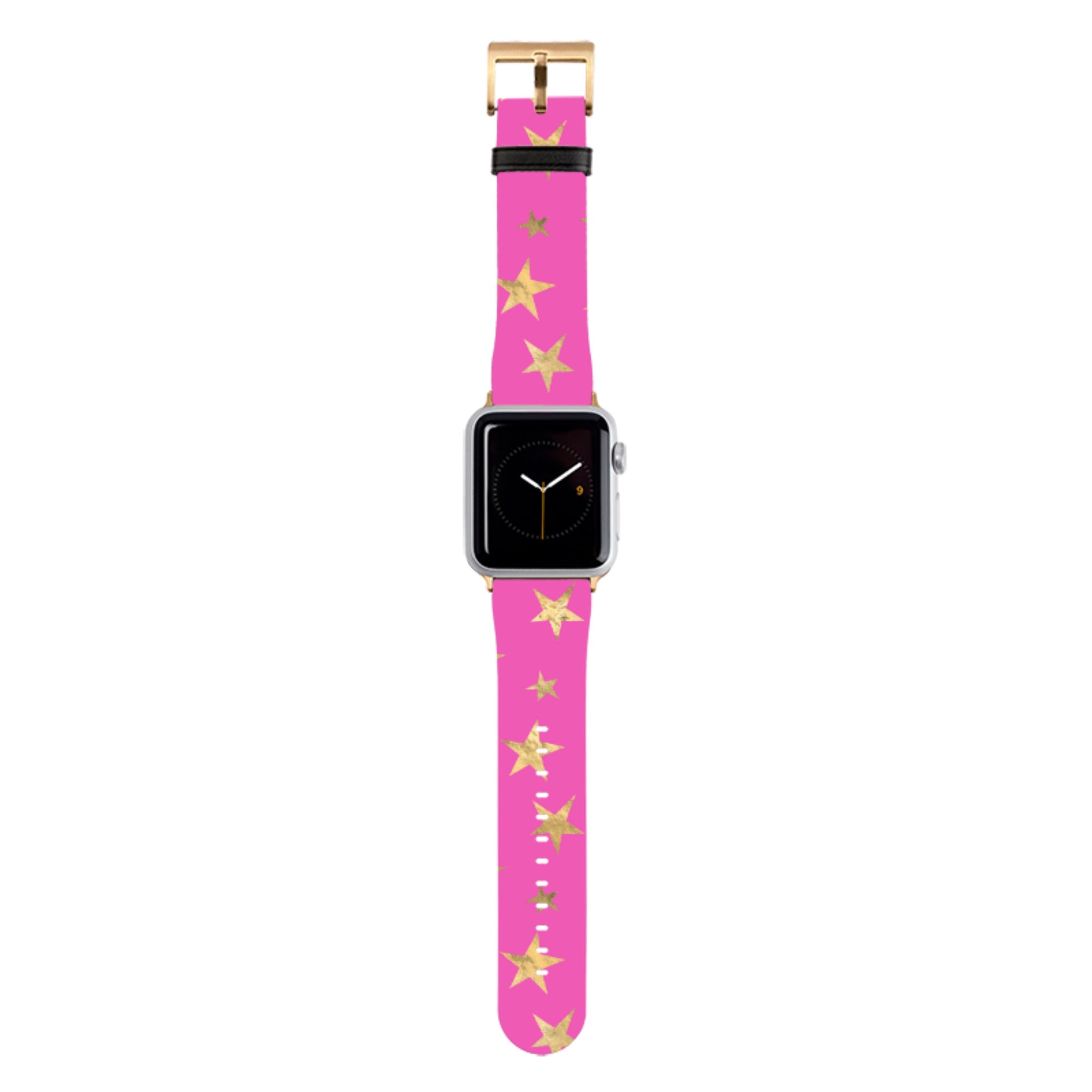 Pink and Gold Stars Apple Watch Strap