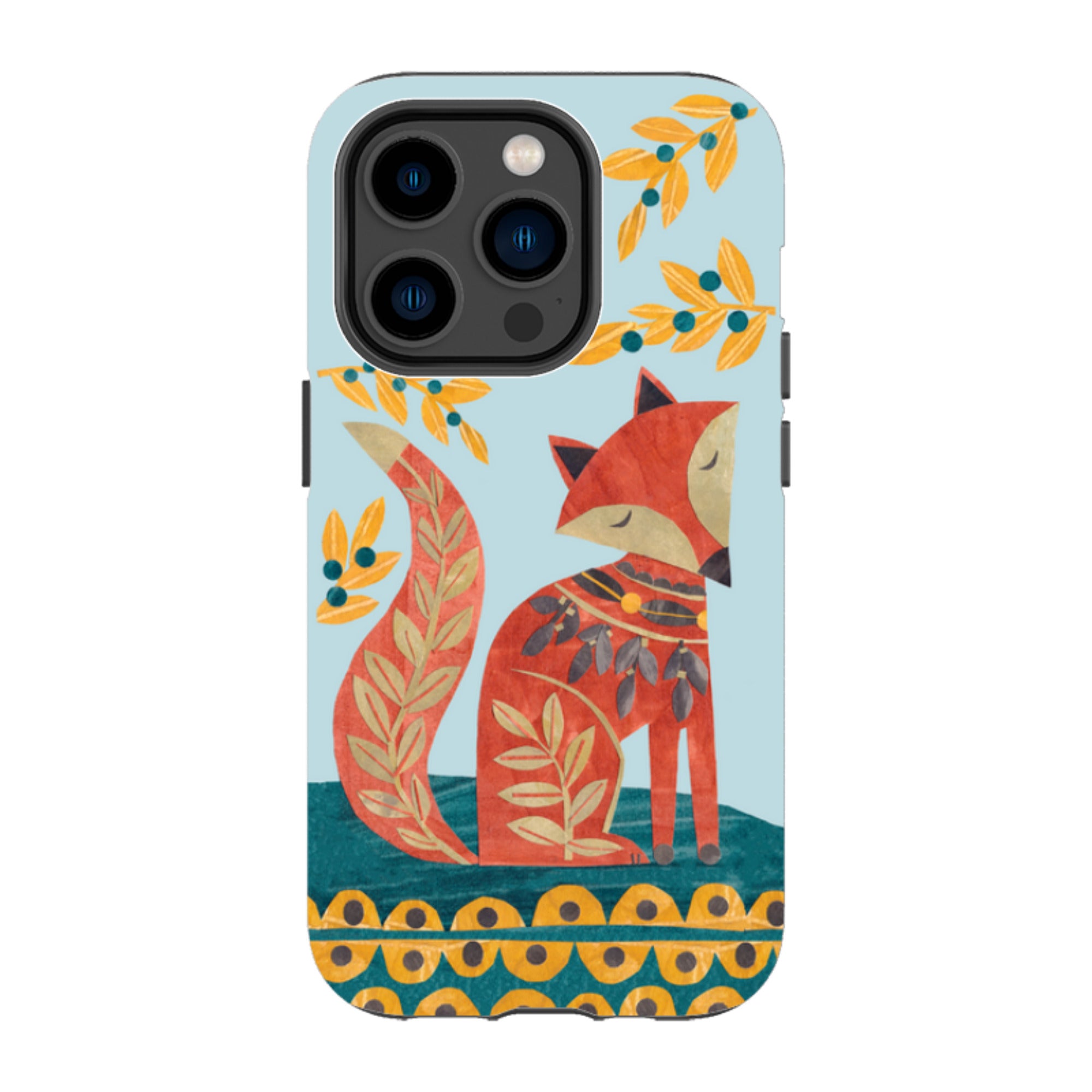 iPhone Tough Case - Folk Foxie By Tracey English