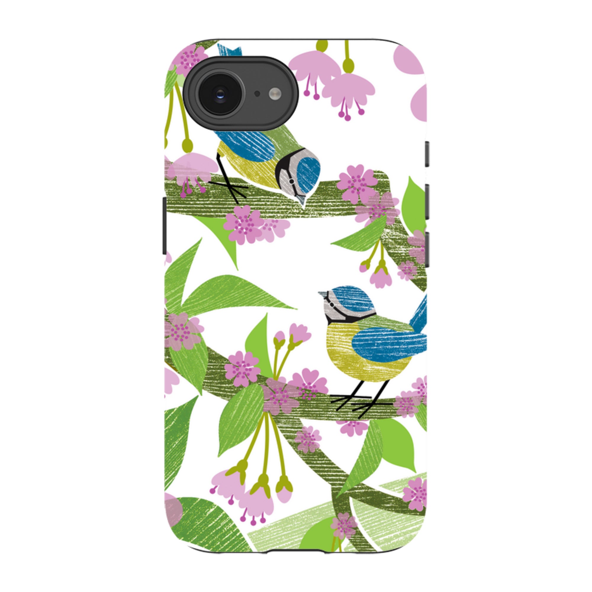 iPhone Tough Case - Blue Tits And Blossom By Liane Payne