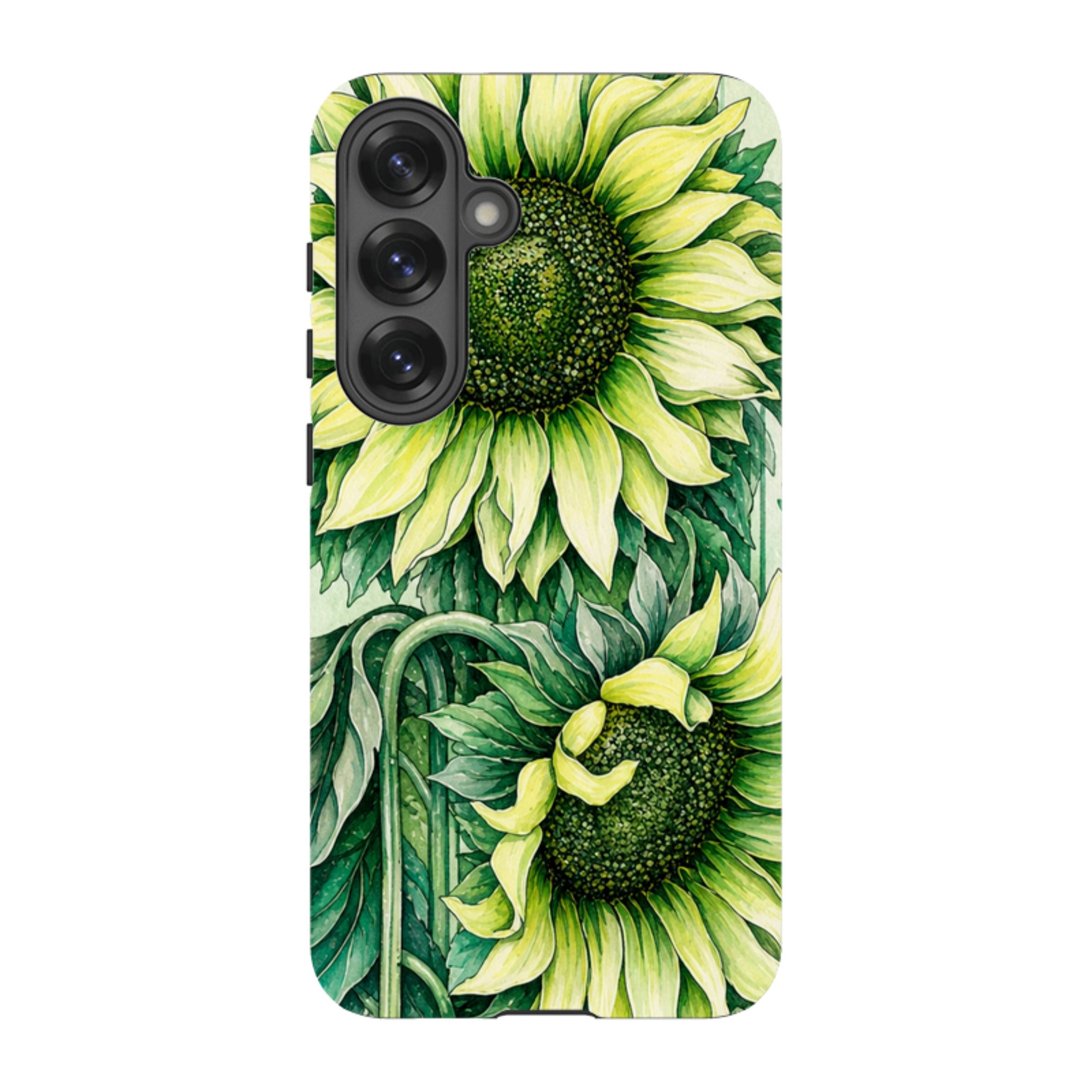 Samsung Tough Case - Sage Green Sunflower