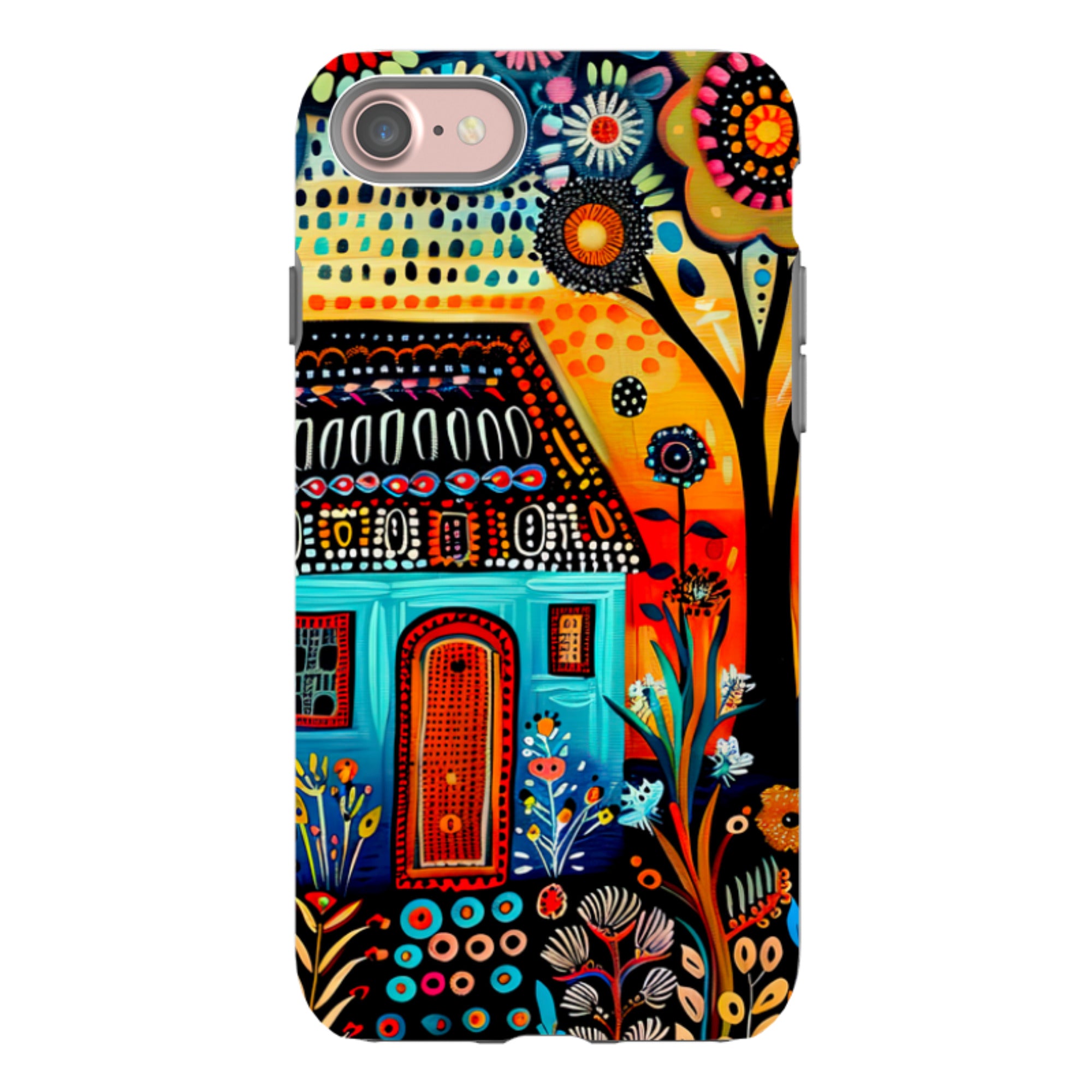 iPhone Case - Folk Art House VI