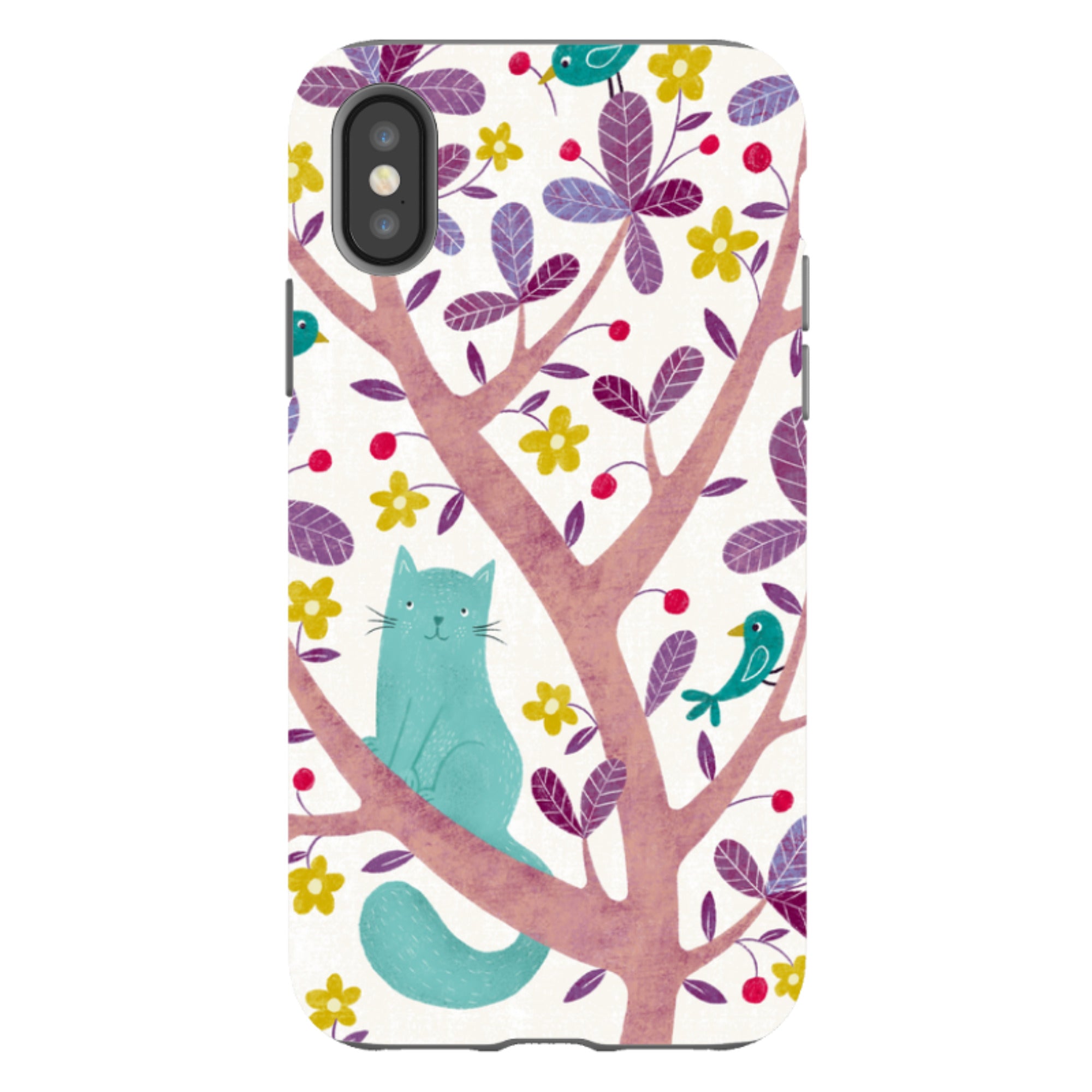 iPhone Tough Case - Cat And Bird By Suzy Taylor