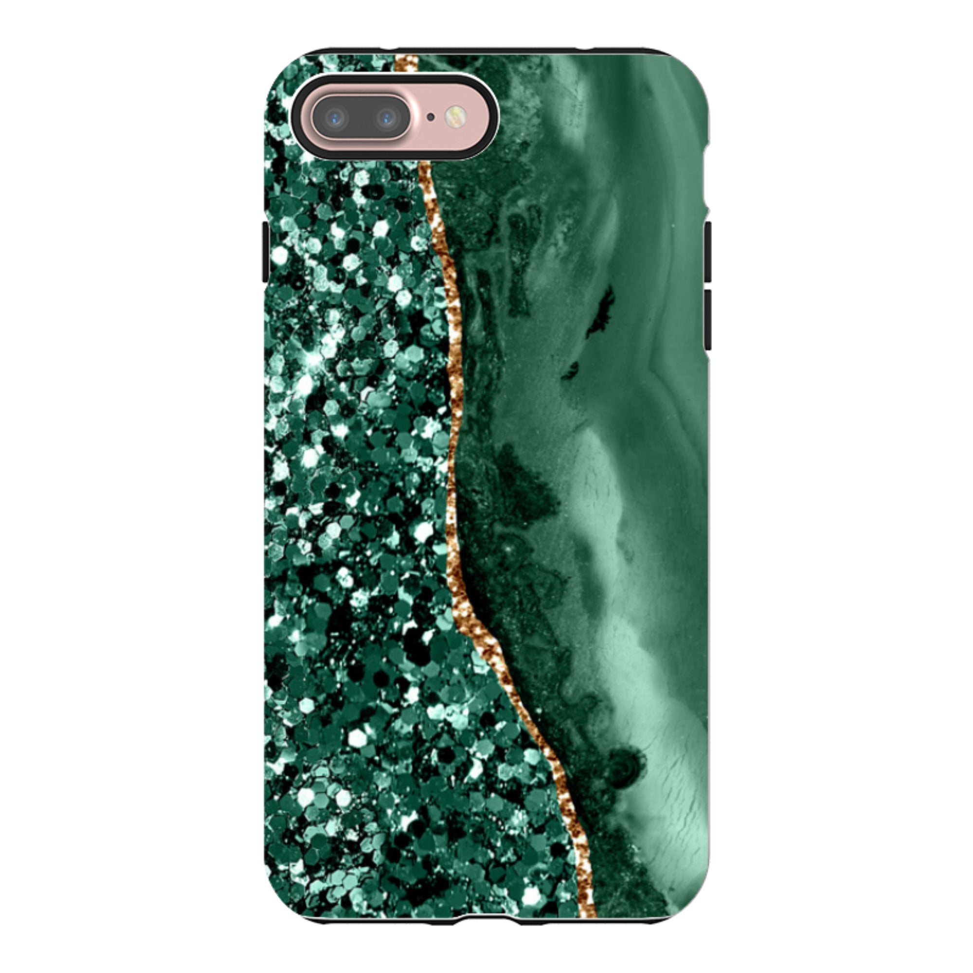 iPhone Tough Case - Green Shade (case does not glitter)