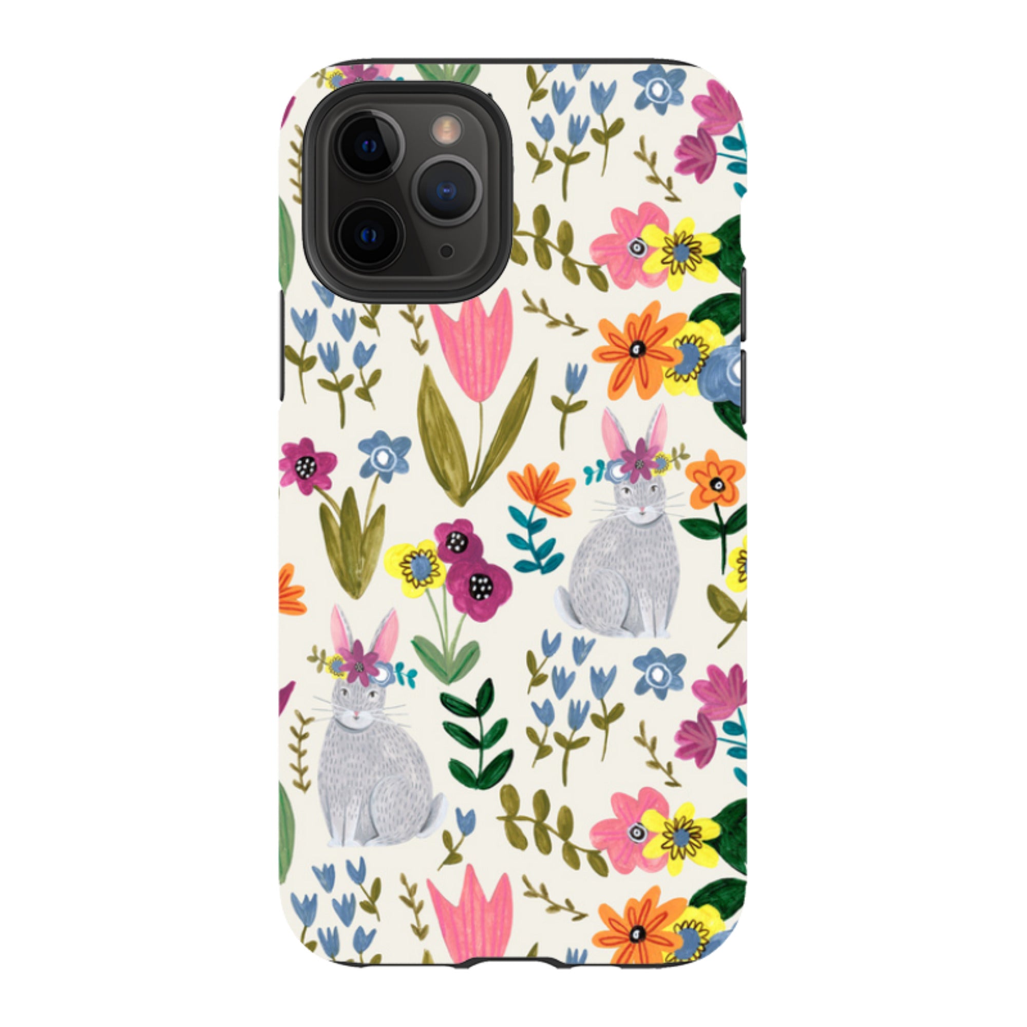 iPhone Tough Case - Rabbit Floral By Caroline Bonne Muller