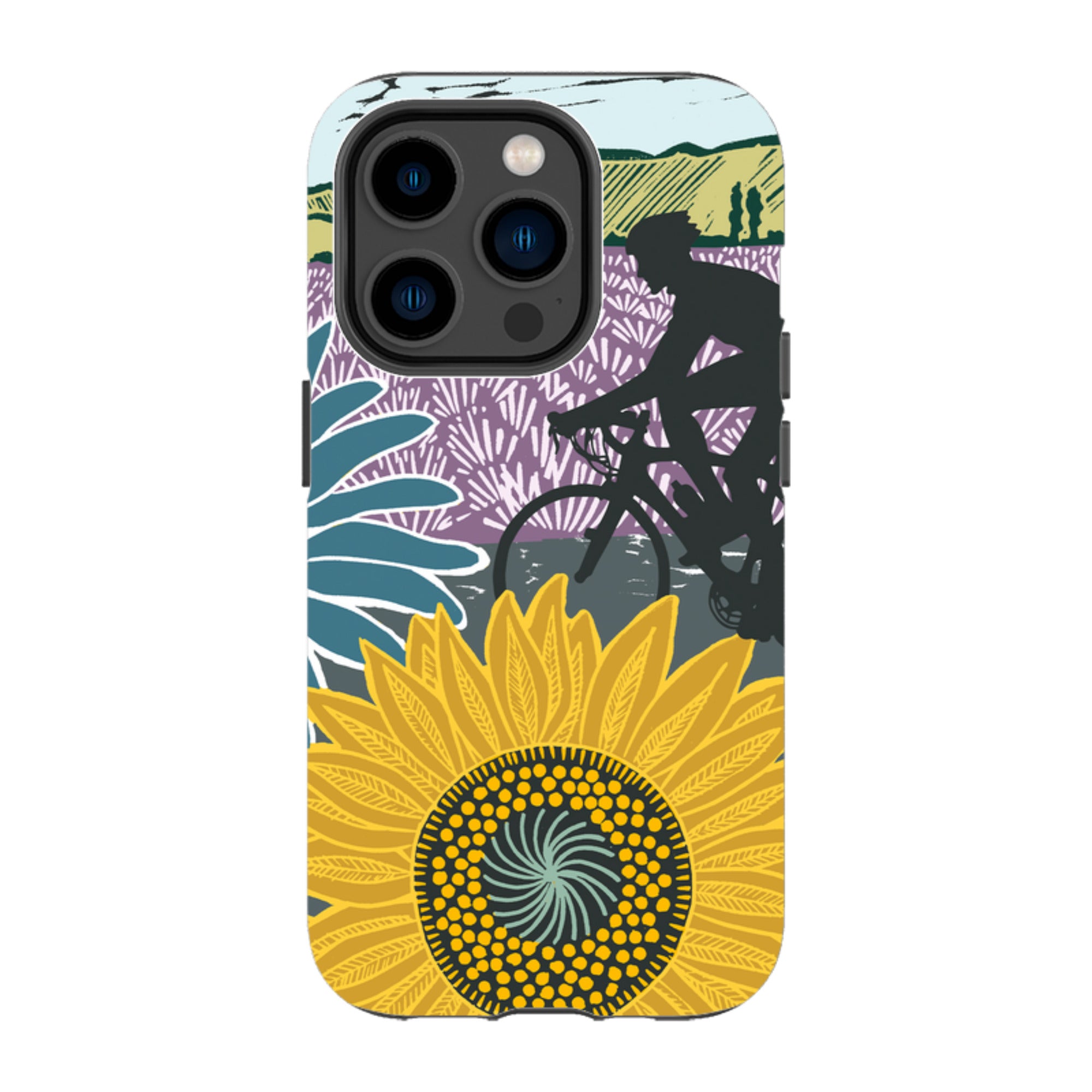 iPhone Tough Case - Bike And Sunflowers By Kate Heiss