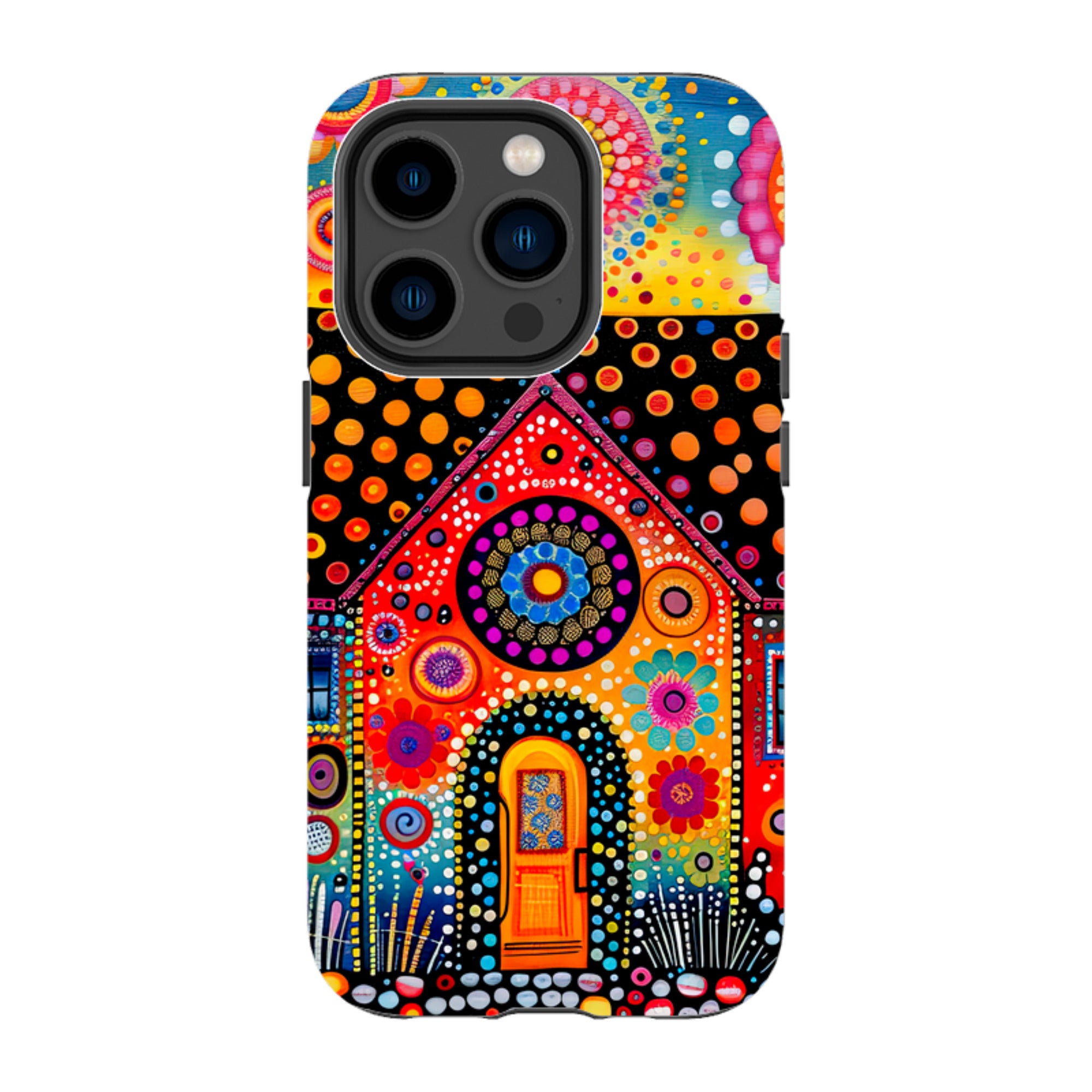 iPhone MagSafe Tough Case - Folk Art House IV
