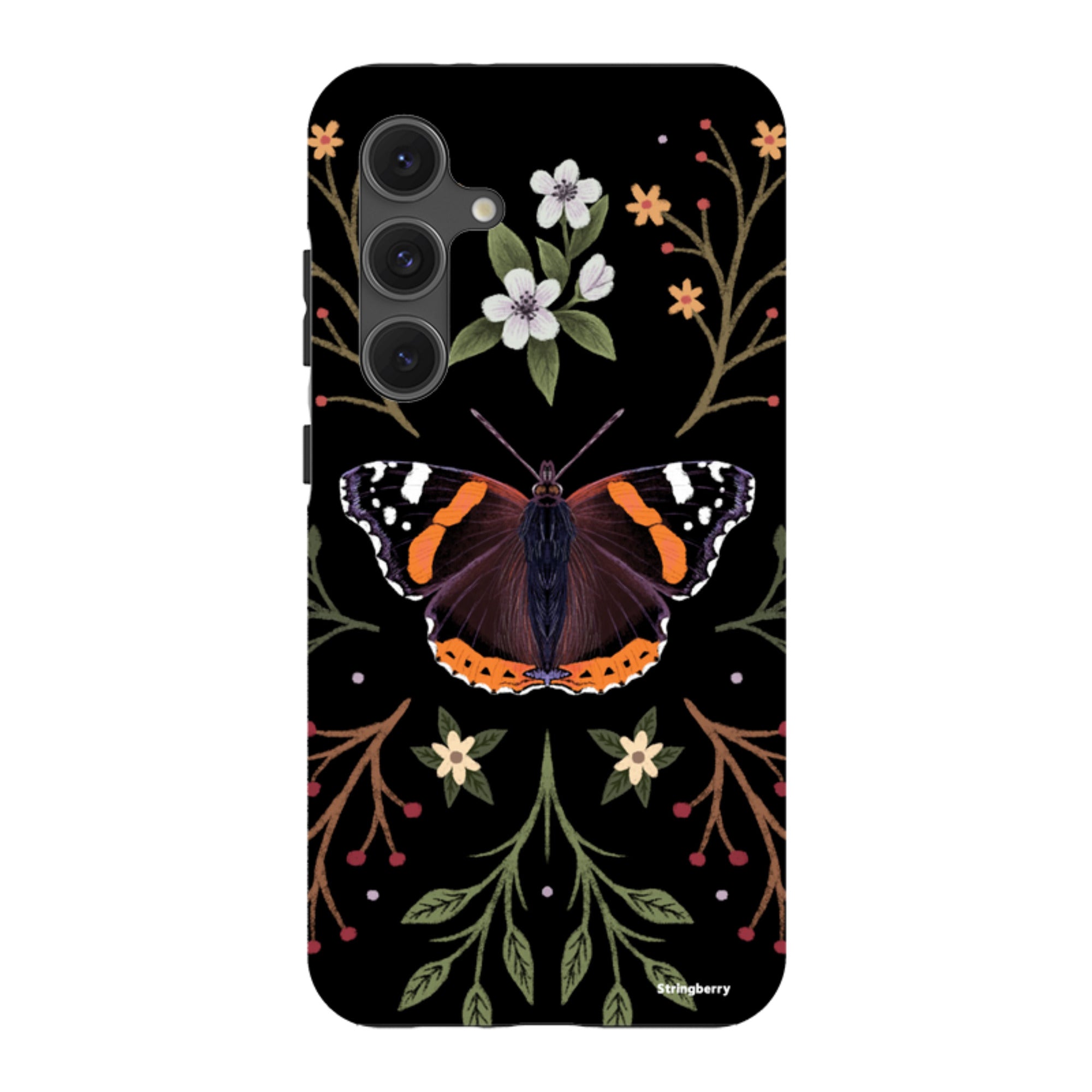 Samsung Tough Case - Red Admiral Butterfly By Anna Stead