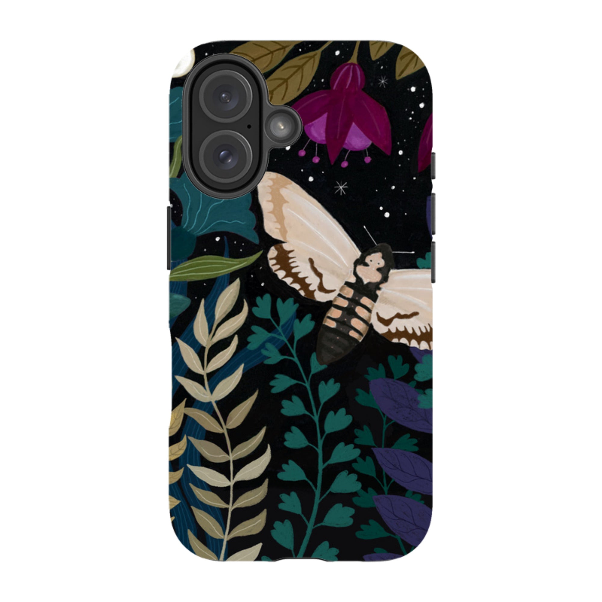 iPhone Tough Case - Midnight Moths By Bex Parkin