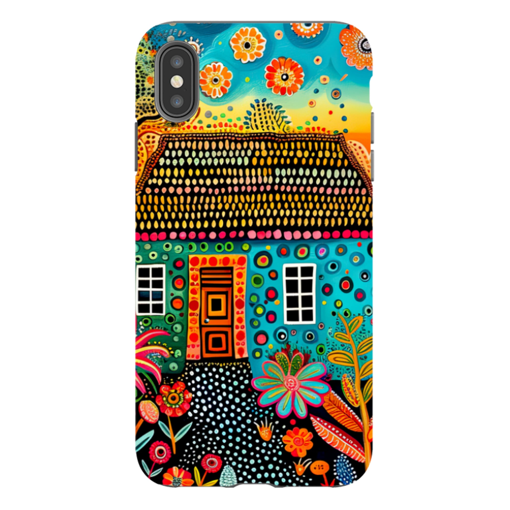 iPhone Case - Folk Art House VII
