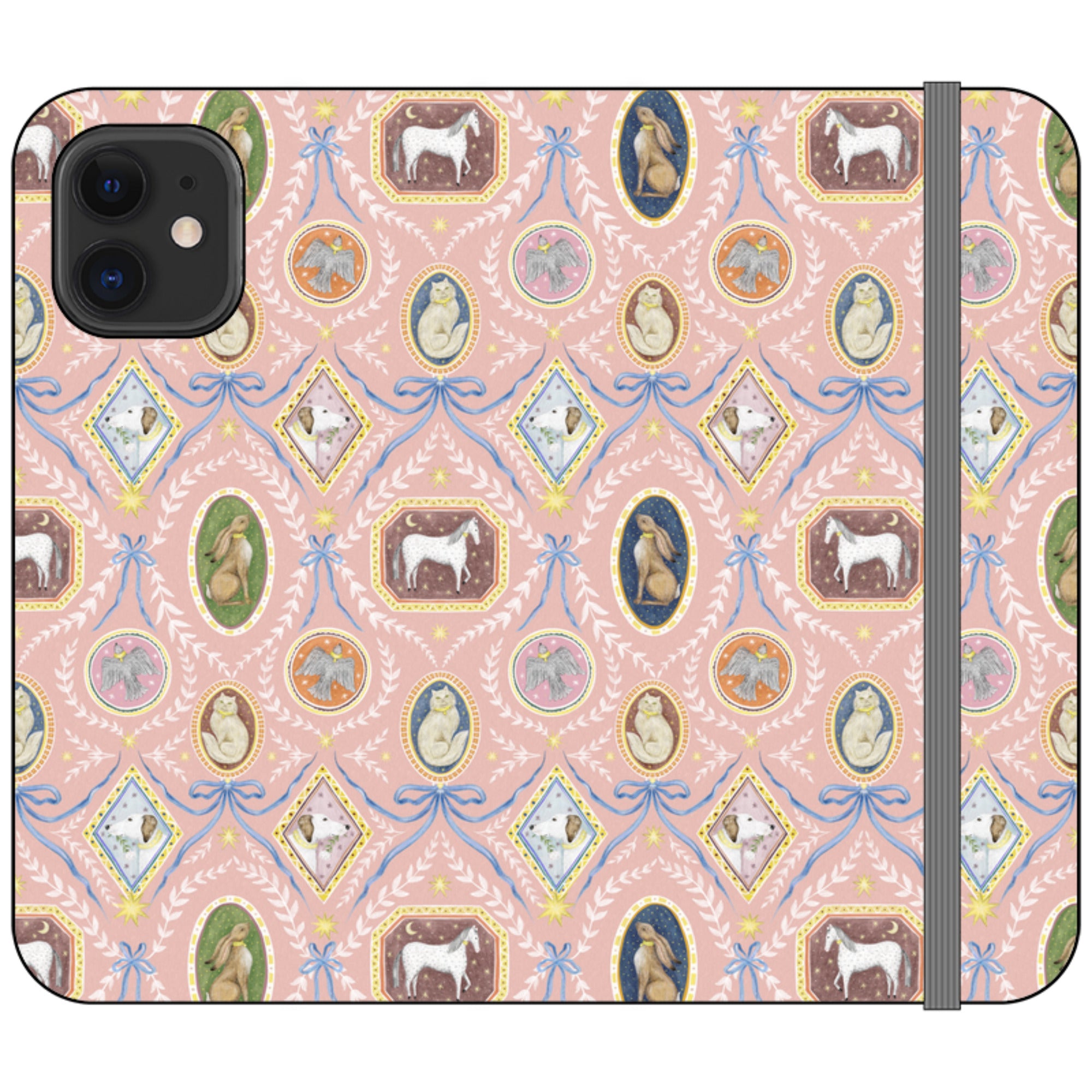 Charleston Peach Pink Wallet Case By Catherine Rowe