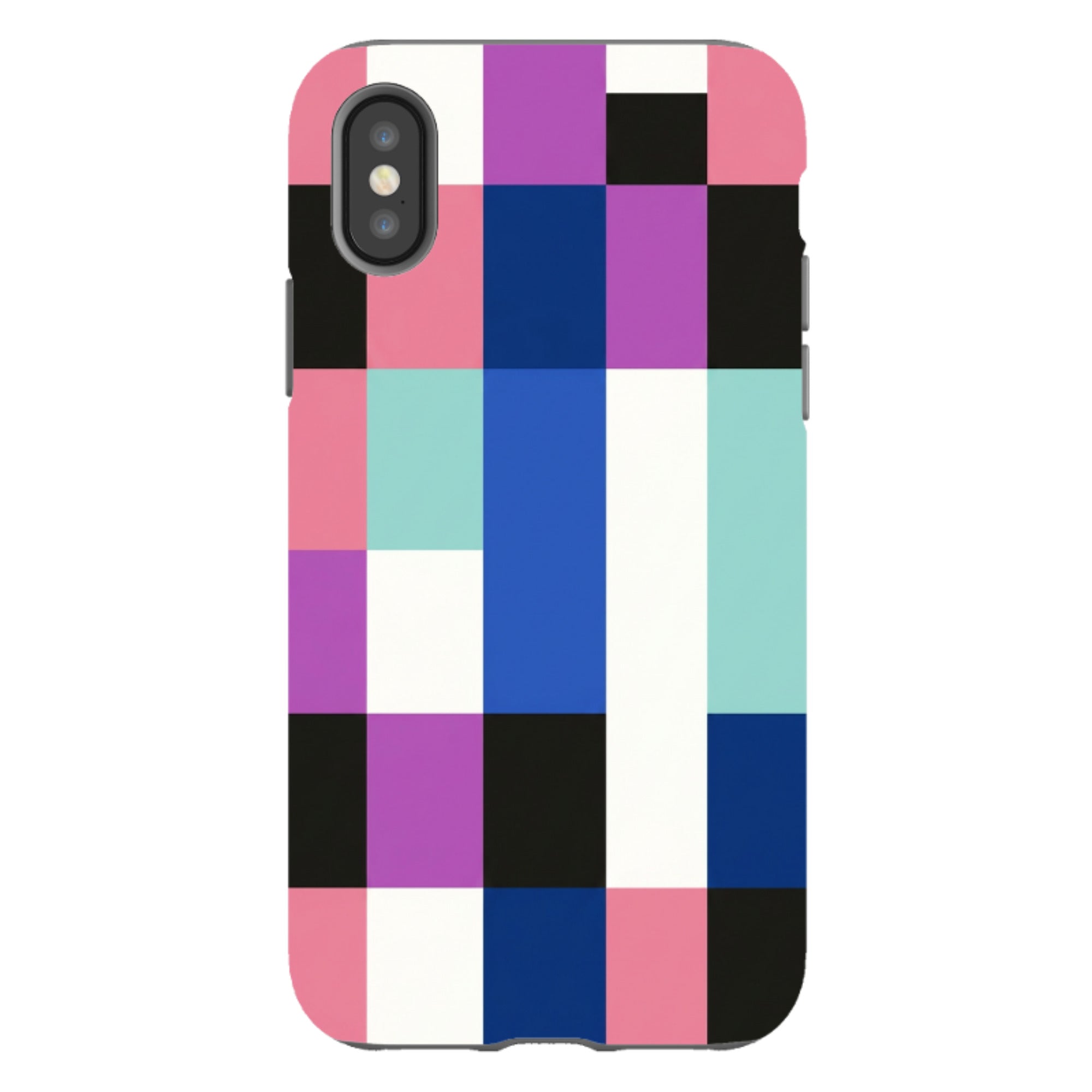 iPhone Tough Case - Pastel Cyberpunk Checkerboard