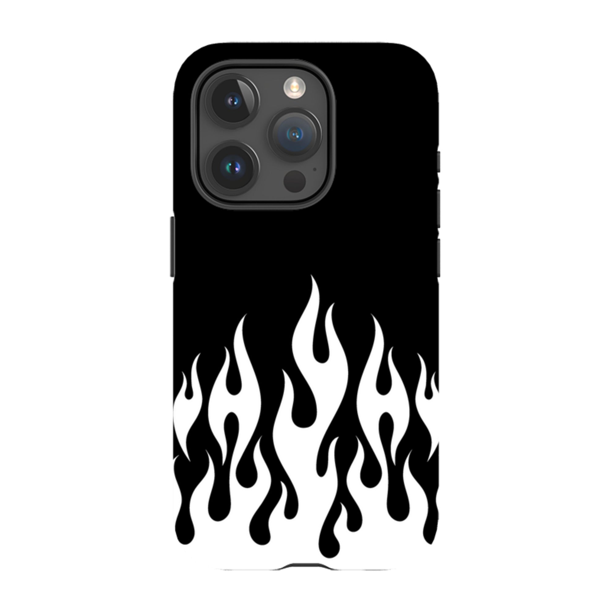 iPhone Tough Case - White Flames