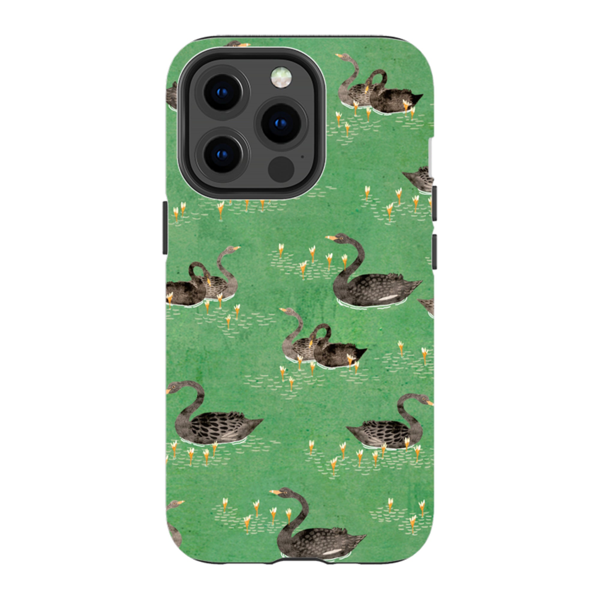 iPhone Tough Case - Swans Green By Katherine Quinn