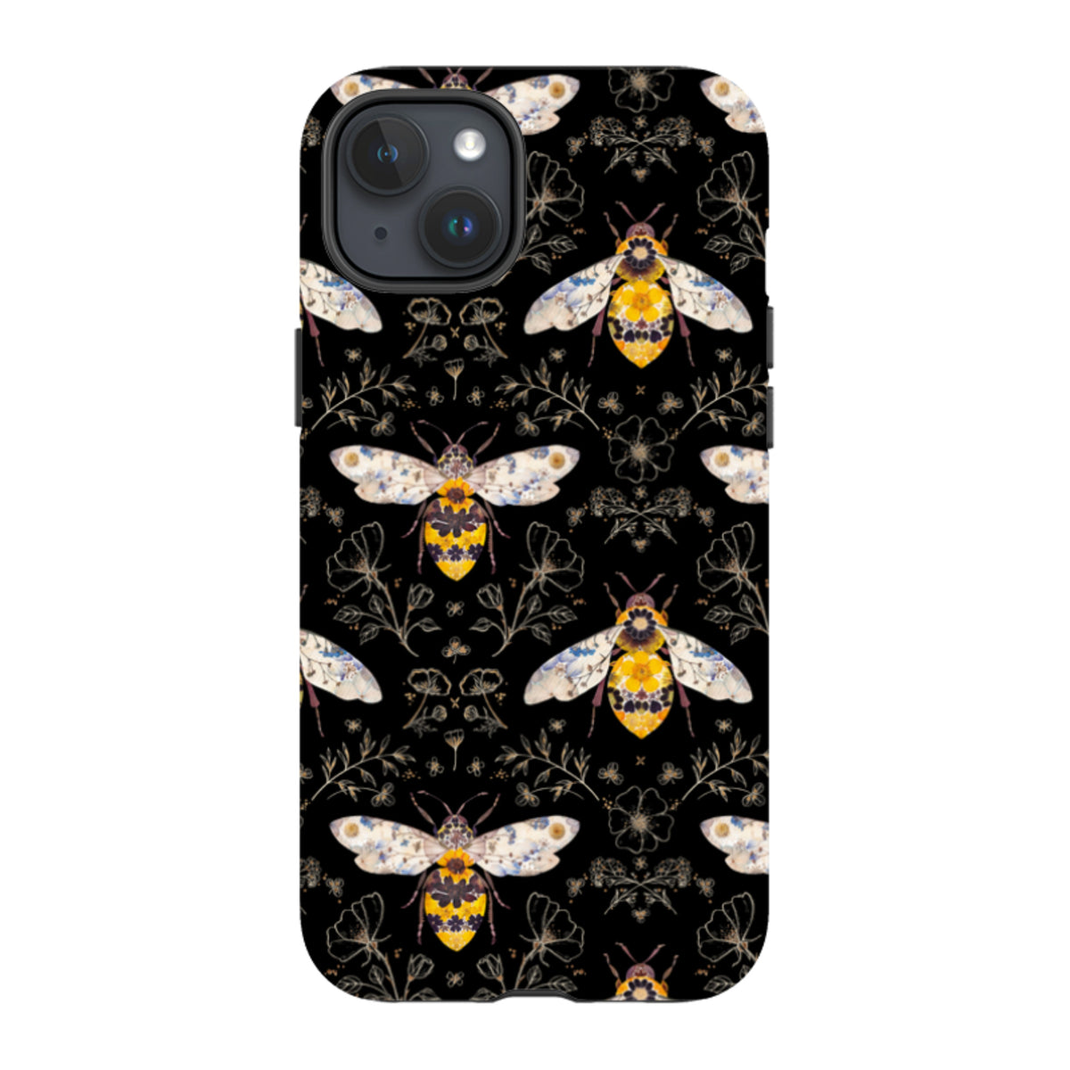 iPhone Tough Case - Midnight Bumble Bee Multi By Helen Ahpornsiri