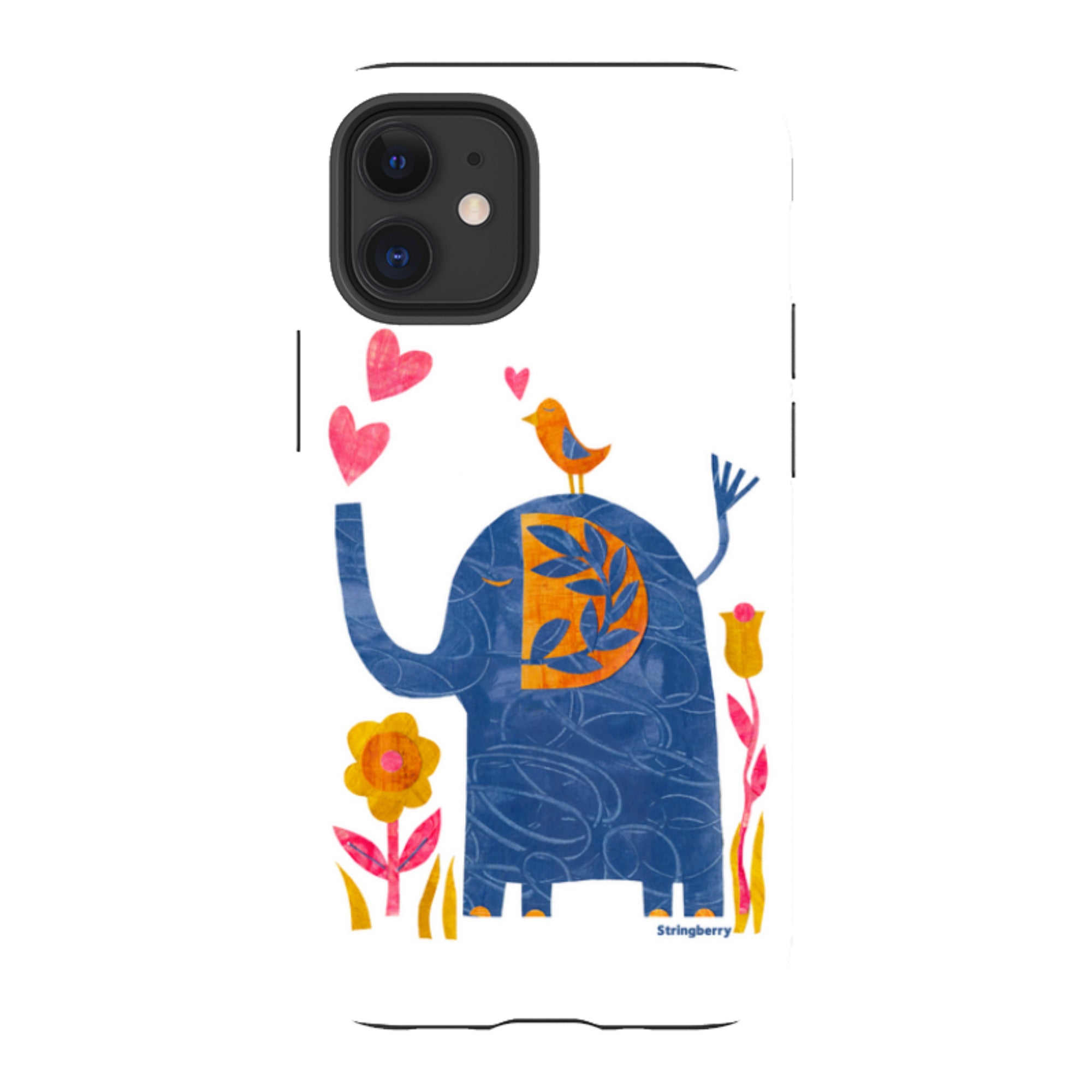 iPhone Tough Case - Elephant In Love By Tracey English