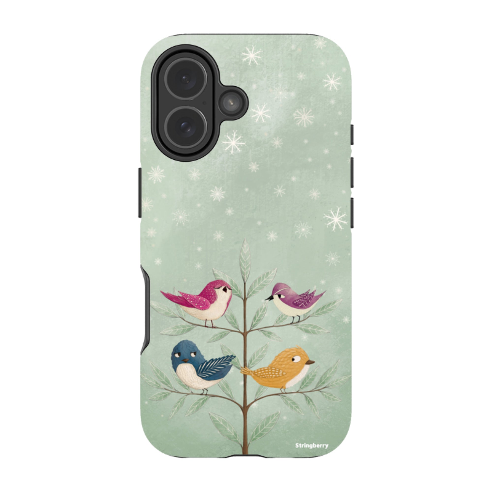iPhone Tough Case - Garden Birds Aqua By Maja Lindberg