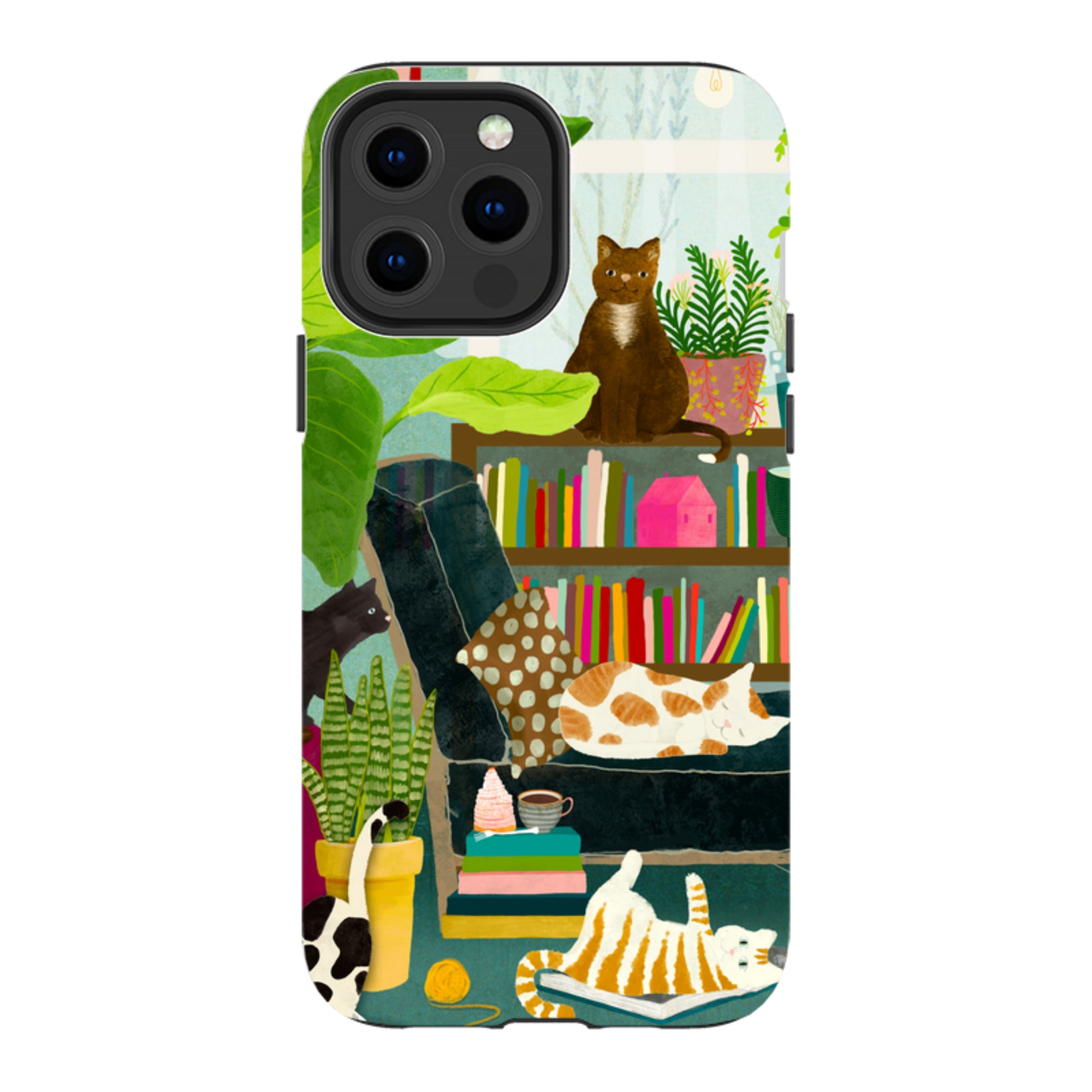 iPhone MagSafe Tough Case - Cat Library By Katherine Quinn
