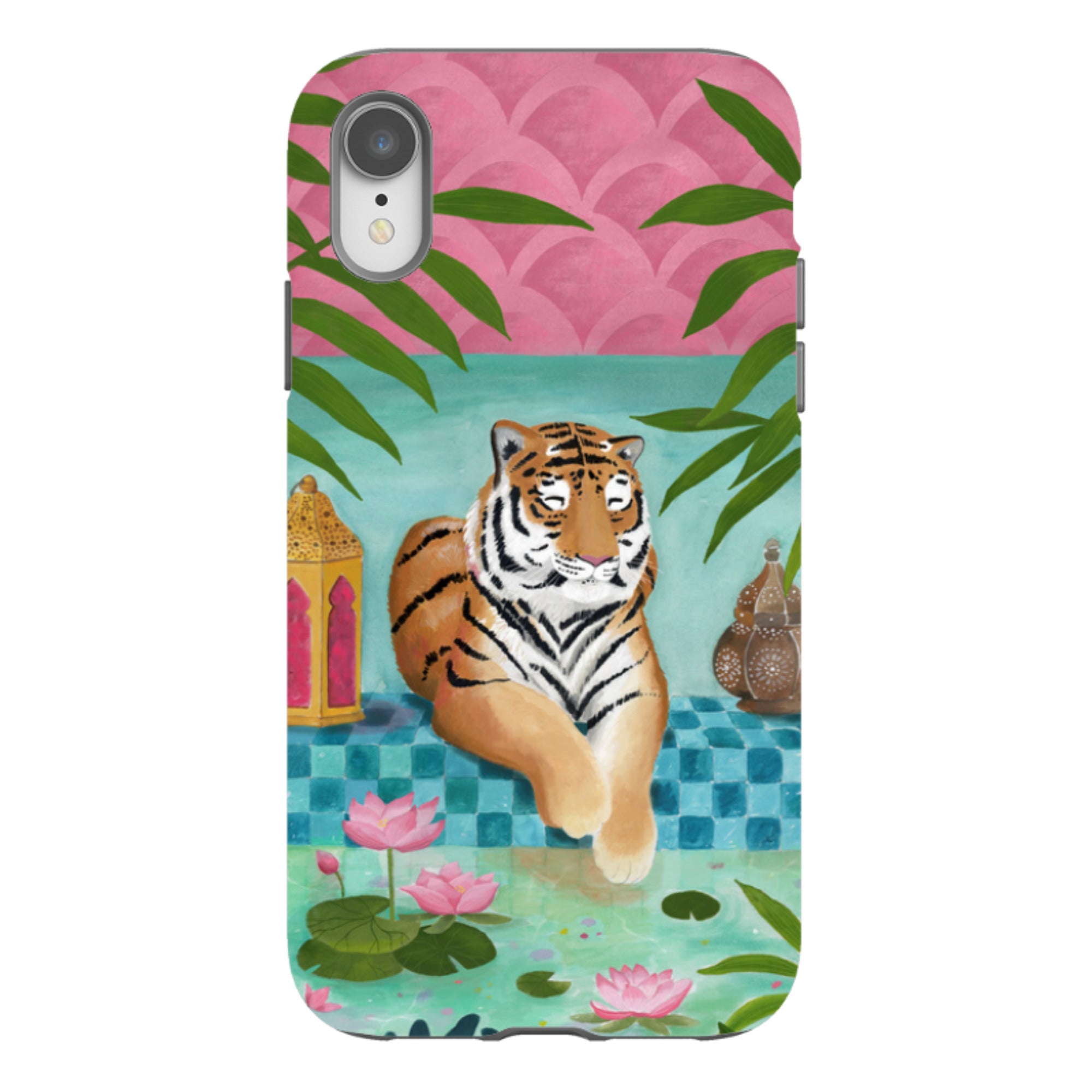 iPhone Tough Case - Lotus Tiger By Bex Parkin