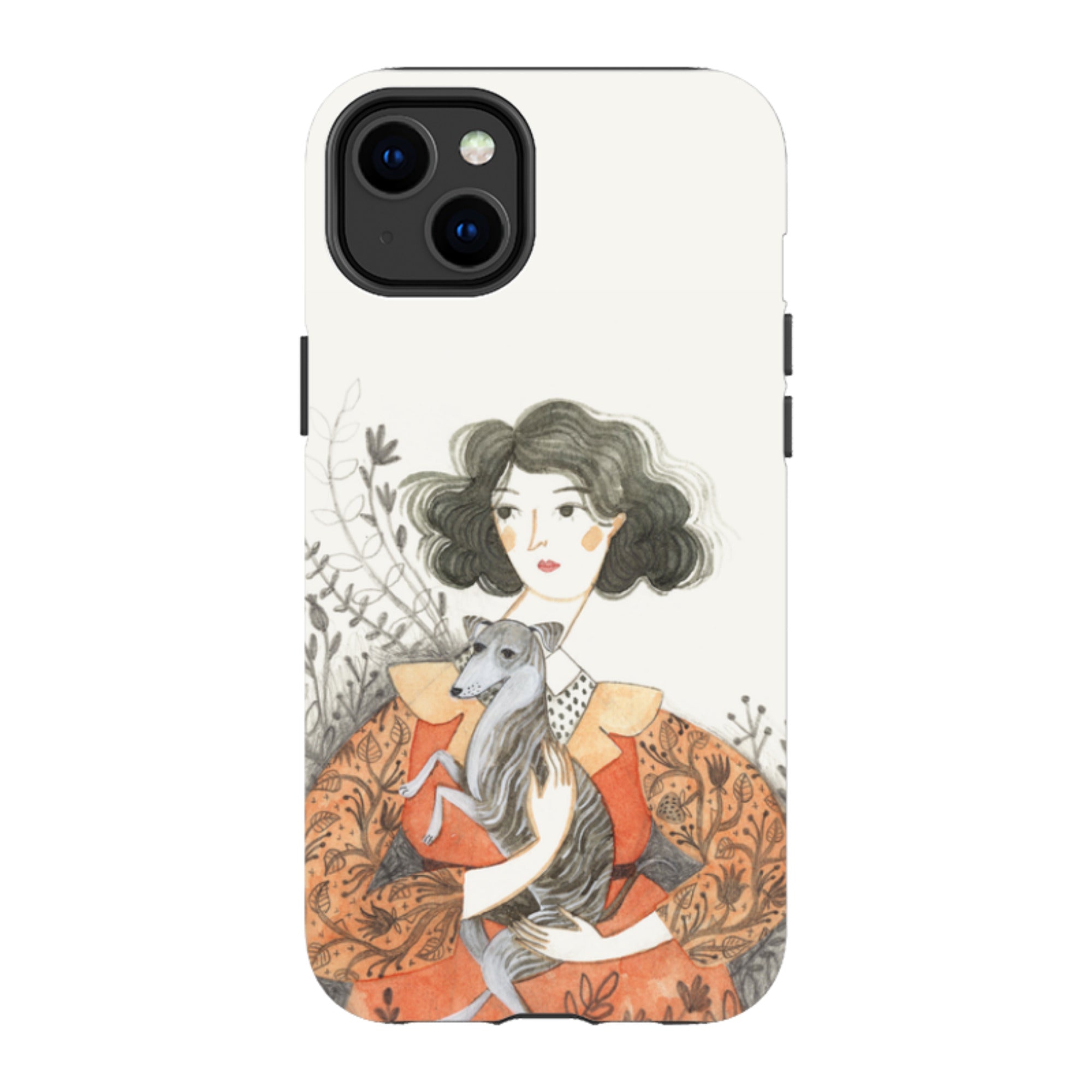 iPhone MagSafe Tough Case - Lady With Whippet By Meghann Rader