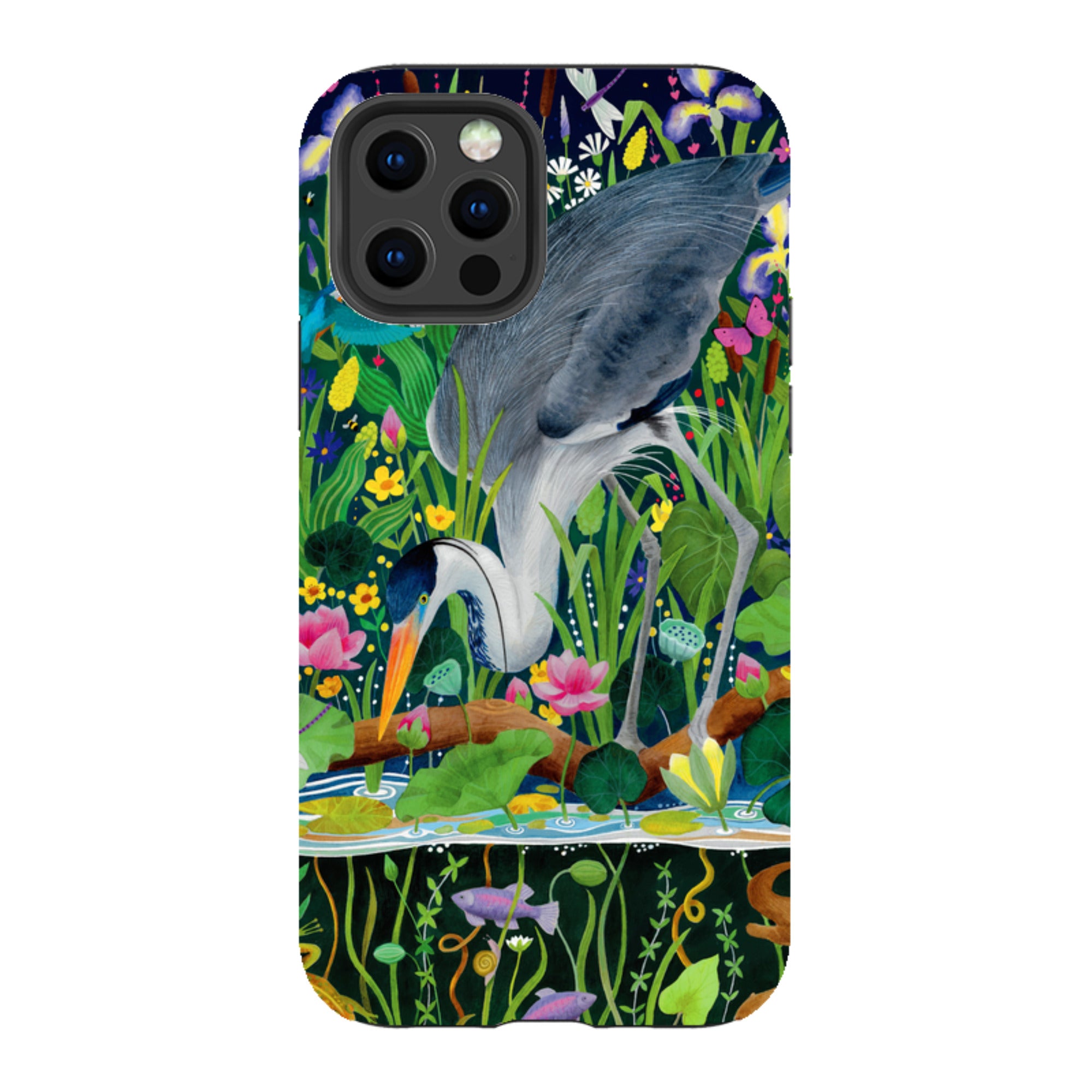 iPhone Tough Case - Heron Fishing By Bex Parkin