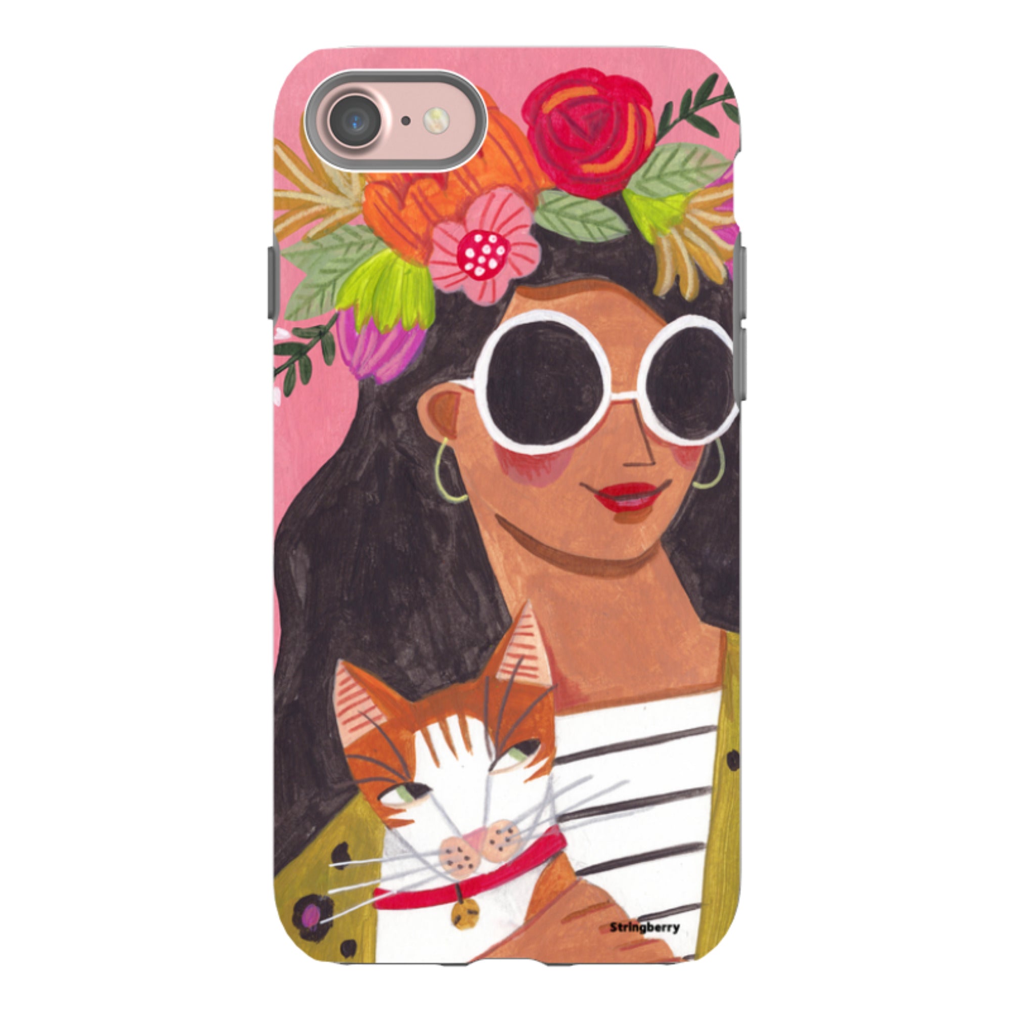iPhone Tough Case - Woman & Cat By Caroline Bonne Muller