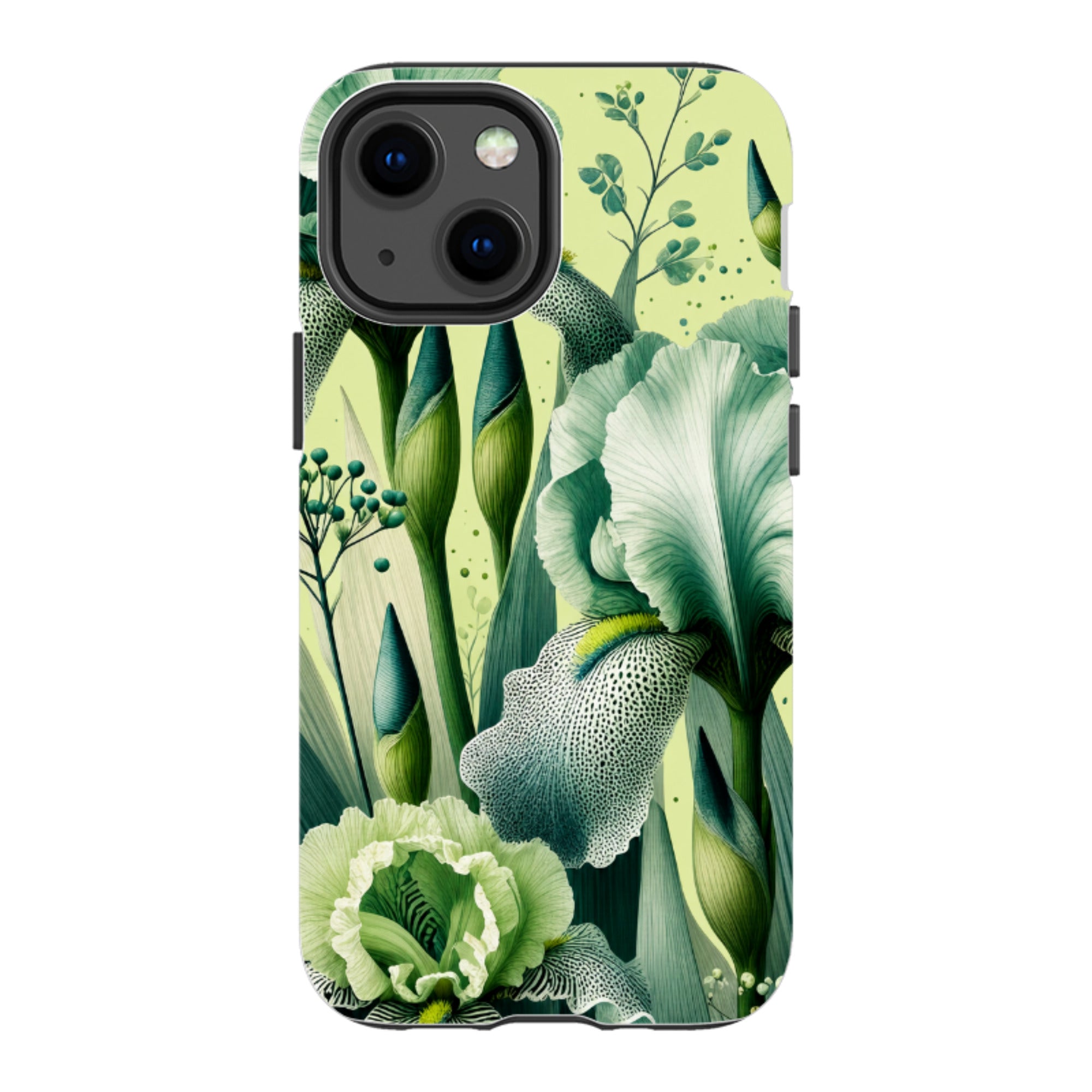 iPhone Tough Case - Sage Green Iris Floral