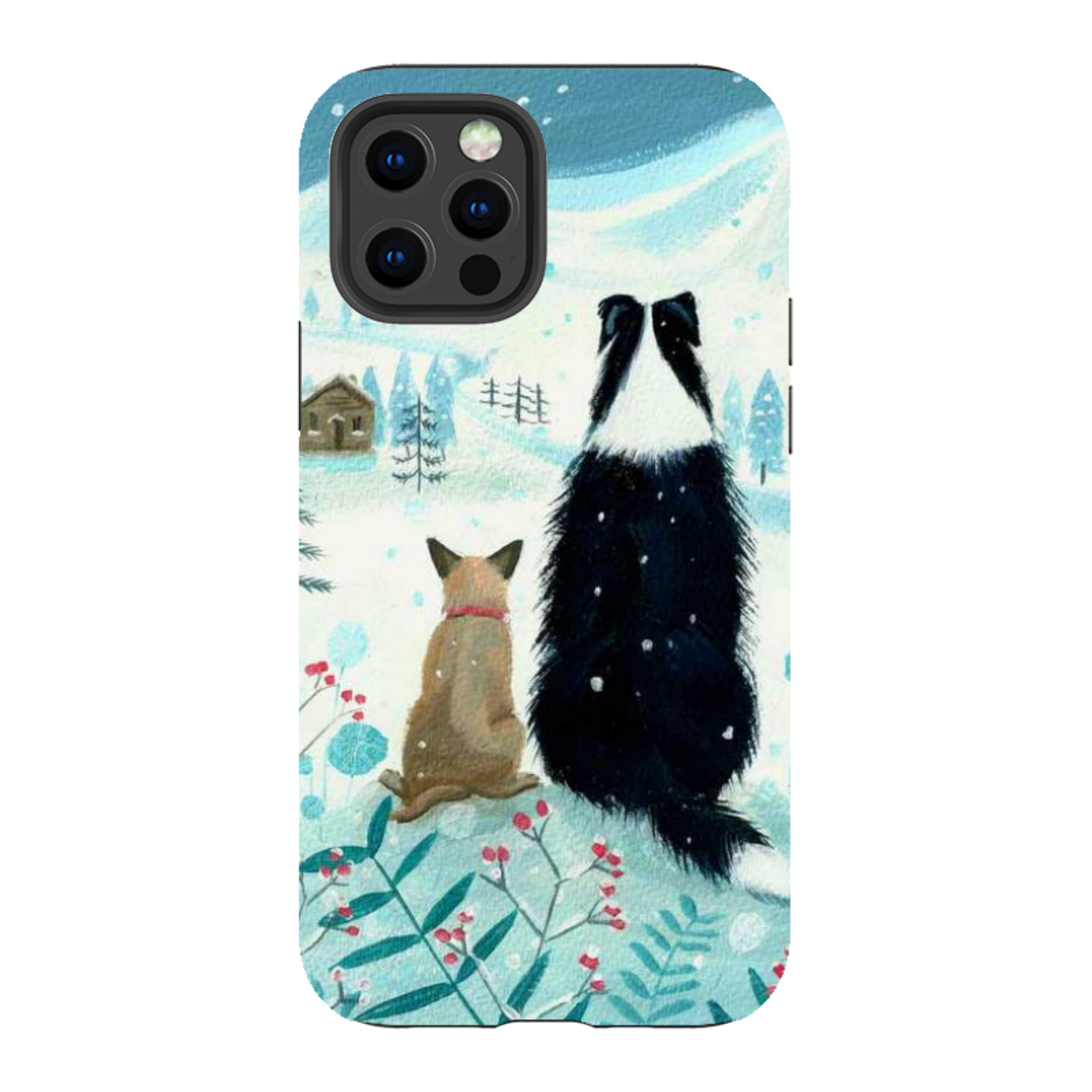 iPhone Tough Case - Dogs Xmas By Mary Stubberfield