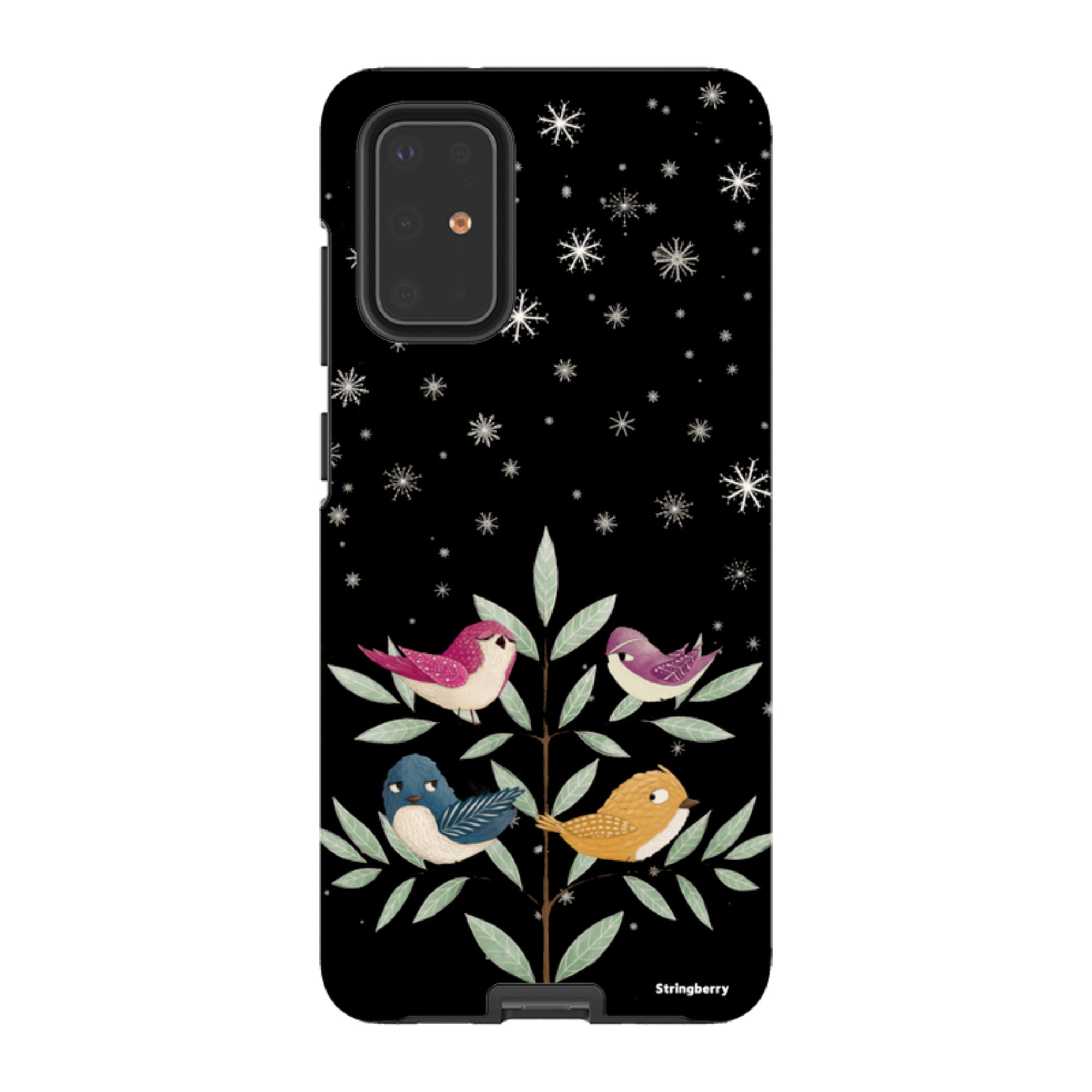 Samsung Tough Case - Garden Birds Black By Maja Lindberg