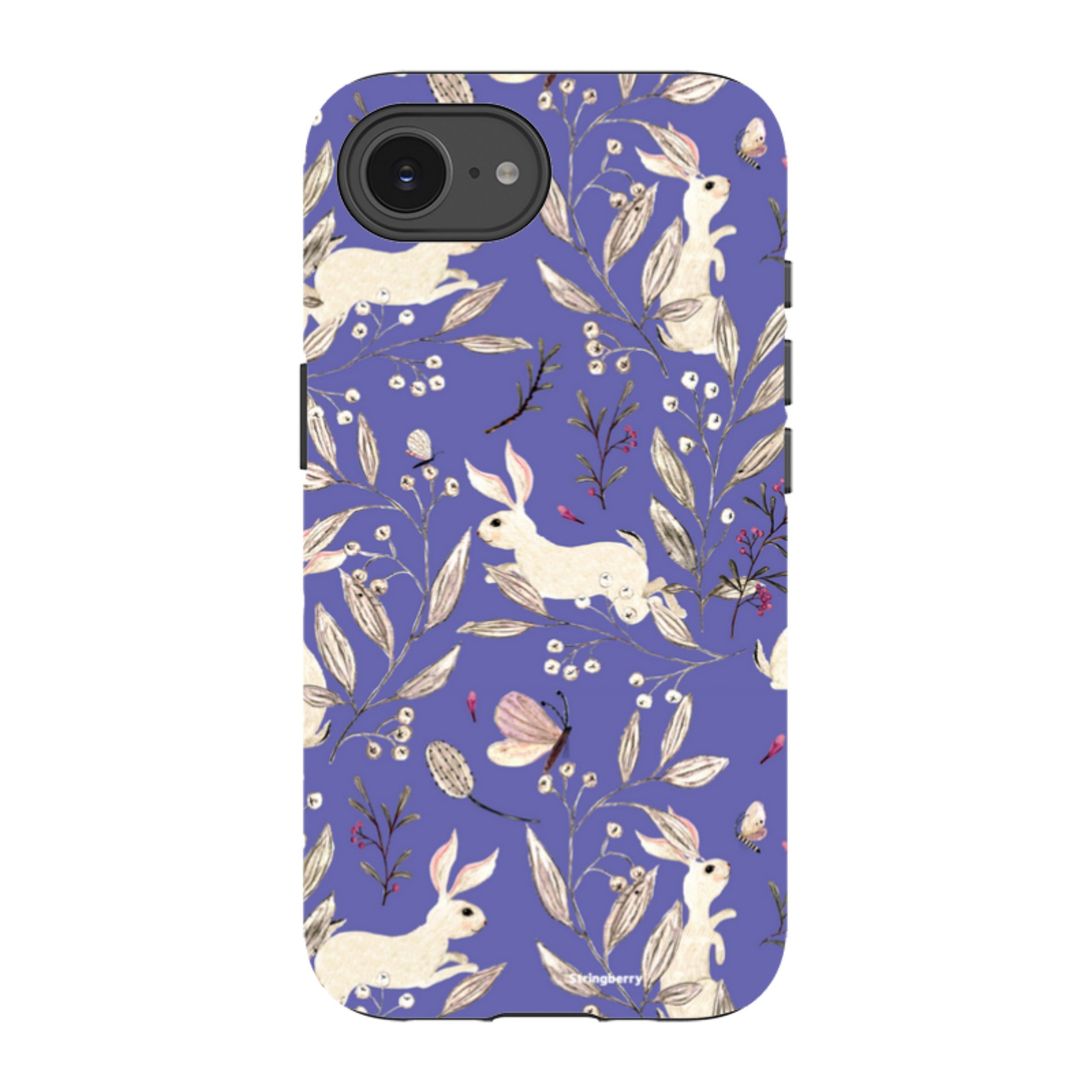 iPhone Tough Case - Bunnies Periwinkle By Katherine Quinn