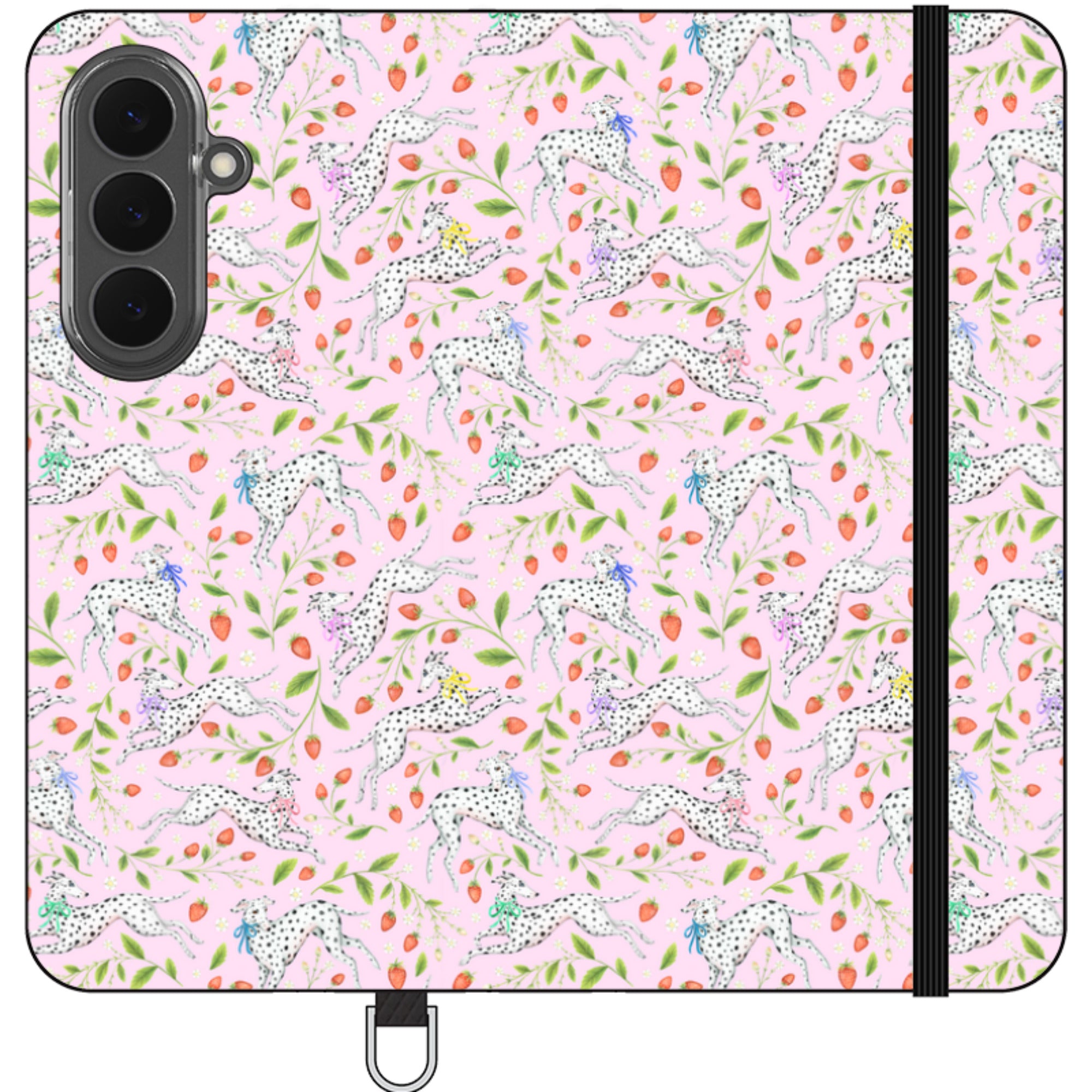 Spots and Strawbs Wallet Case By Catherine Rowe